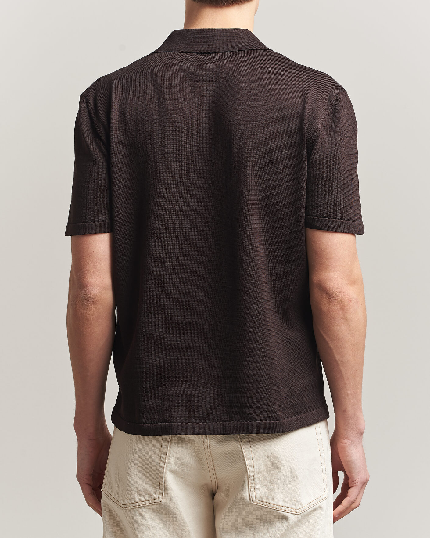 Hombres | Polos | A.P.C. | Colin Knitted Polo Brown