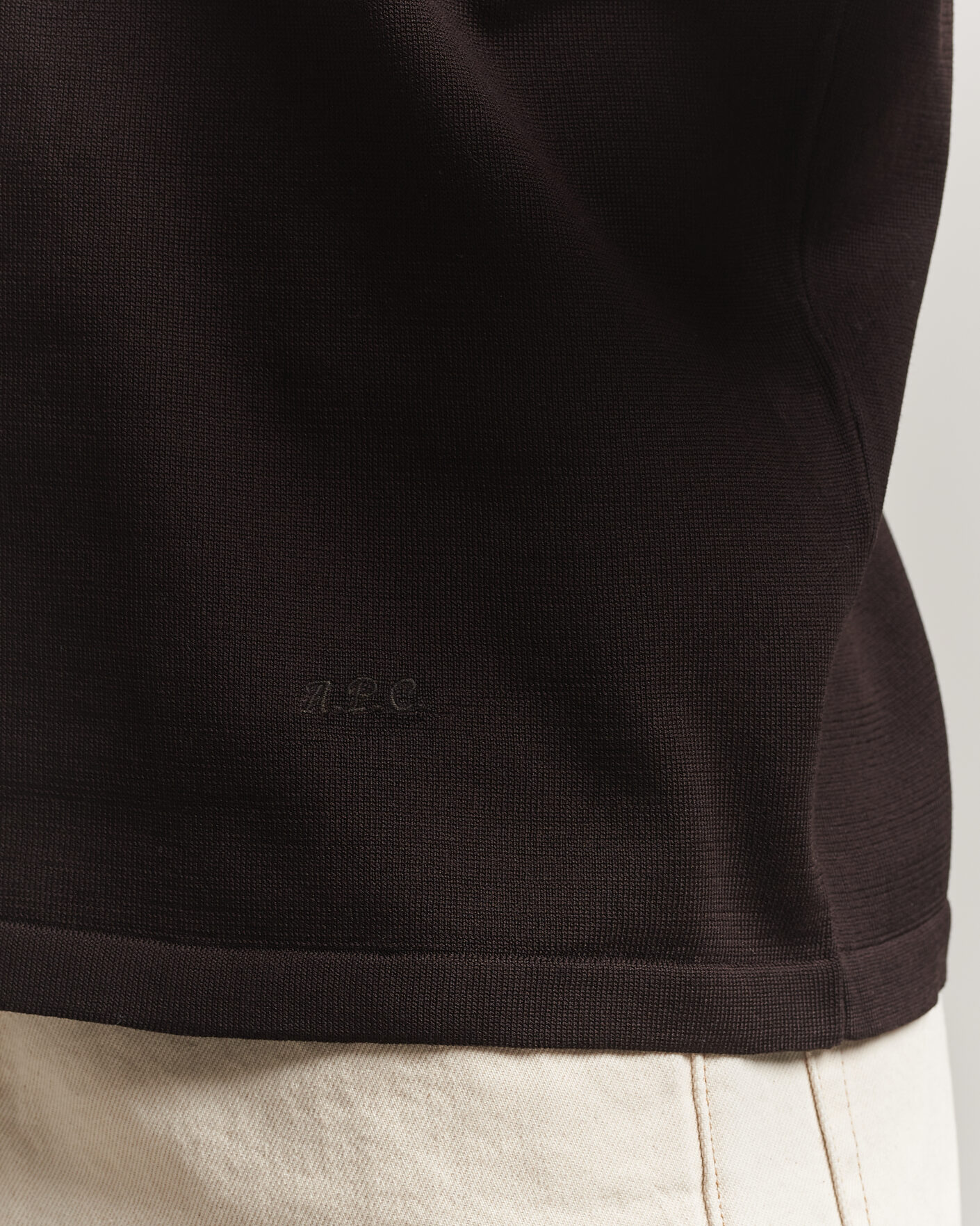 Hombres | Polos | A.P.C. | Colin Knitted Polo Brown