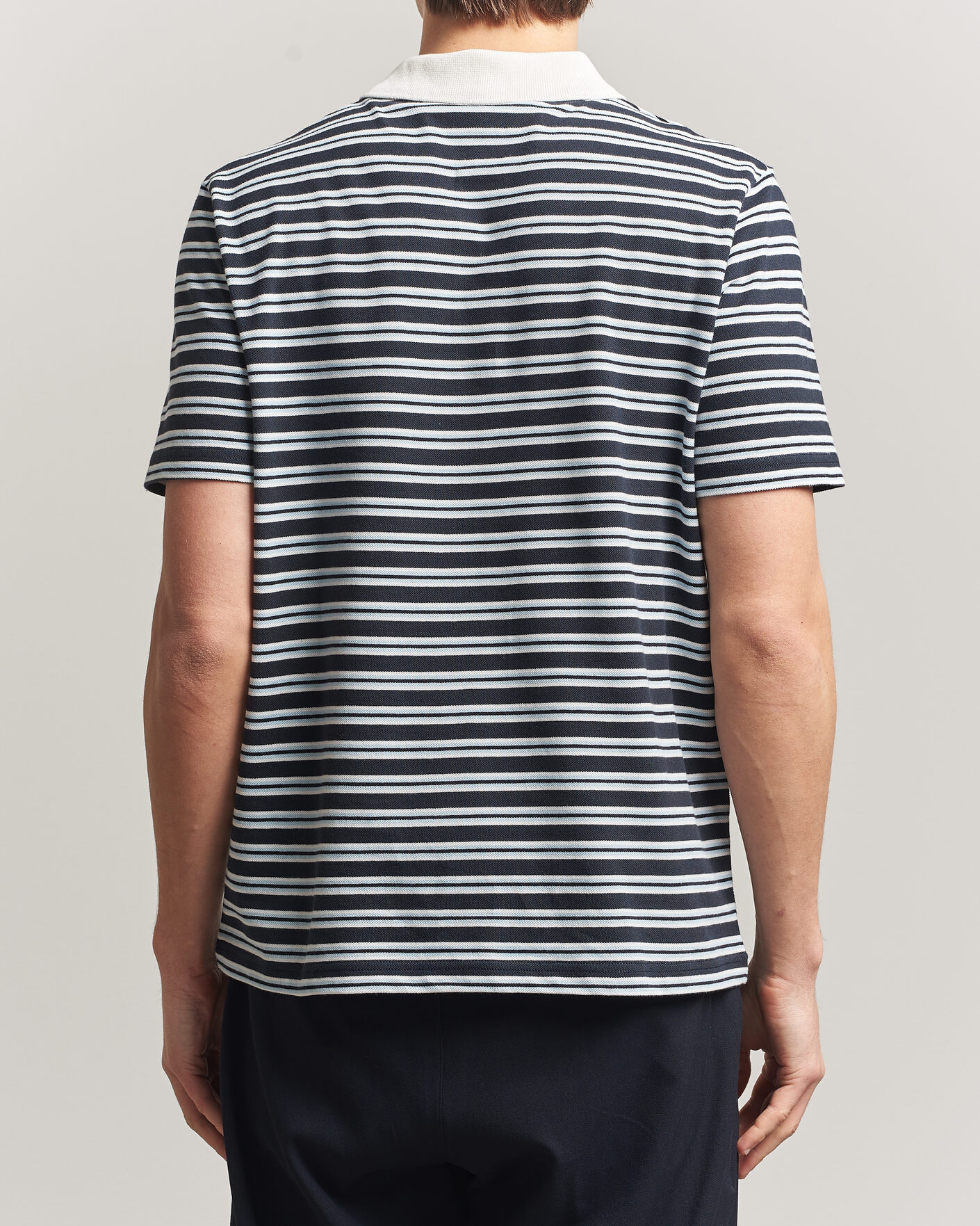 Hombres | Polos | A.P.C. | Oscar Striped Polo Dark Navy