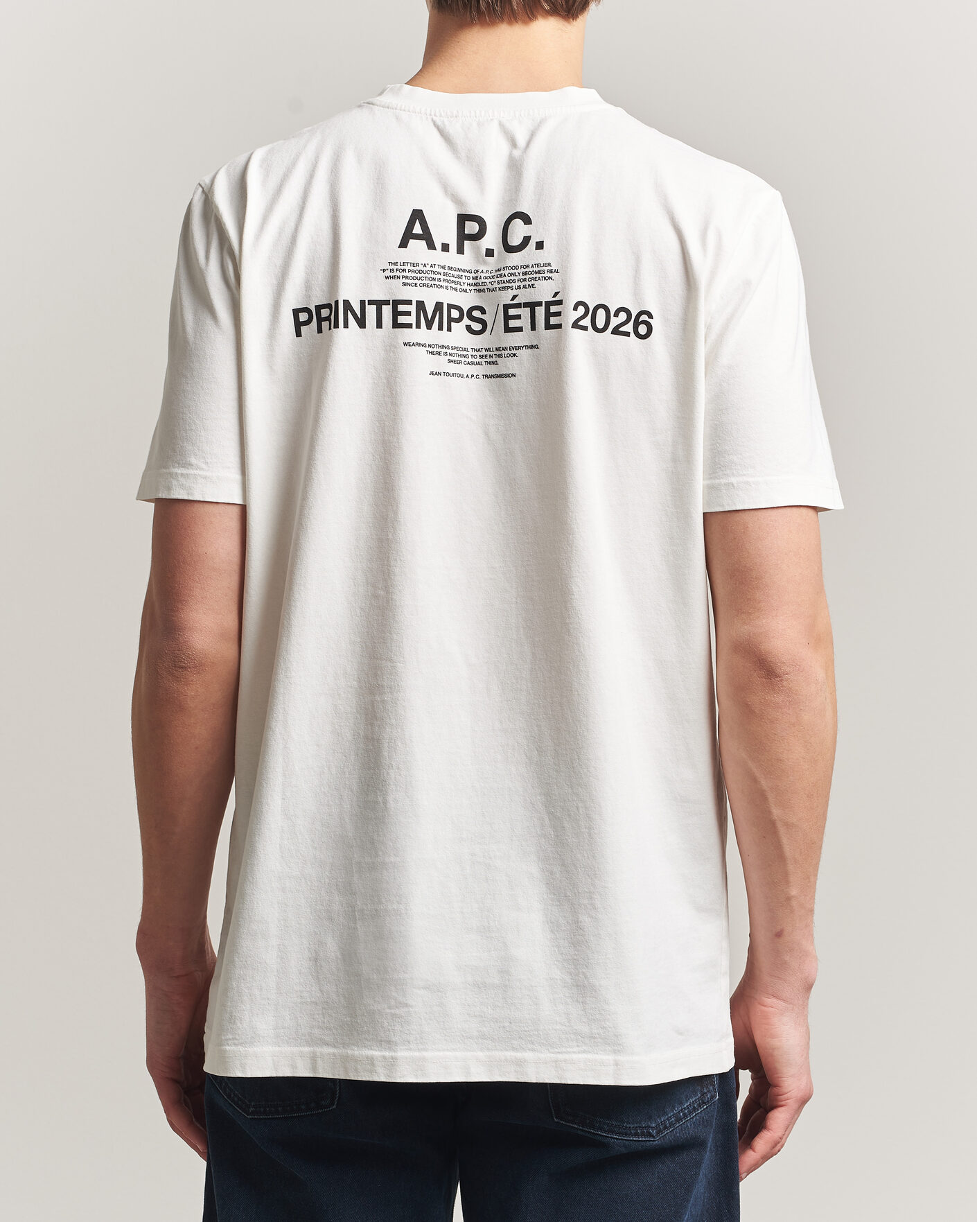 Hombres | Camisetas | A.P.C. | Printed Crew Neck T-Shirt Off White