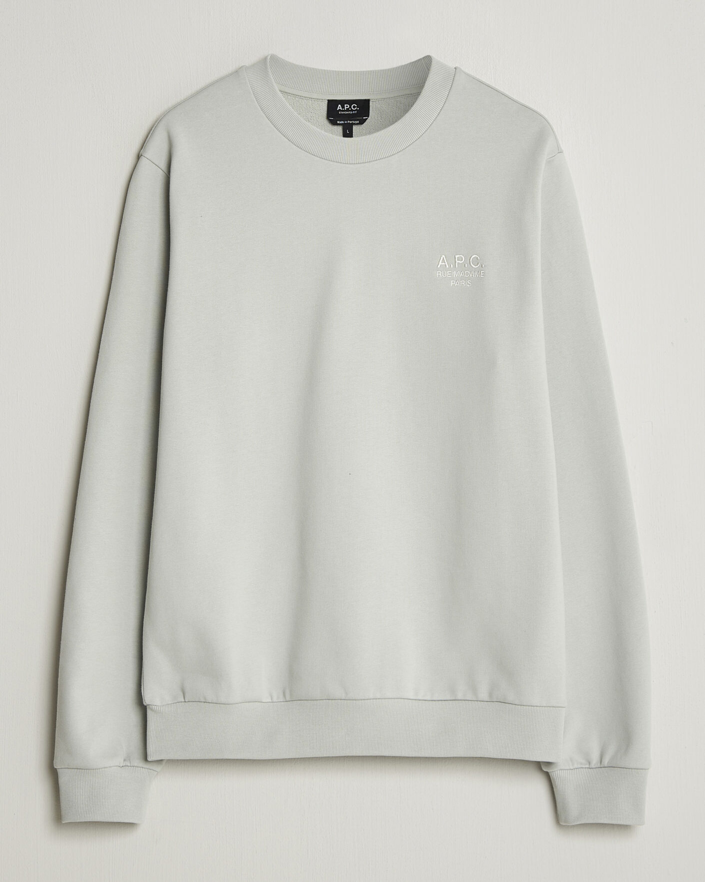 Hombres | Jerséis y prendas de punto | A.P.C. | Rue Madame Sweatshirt Light Green