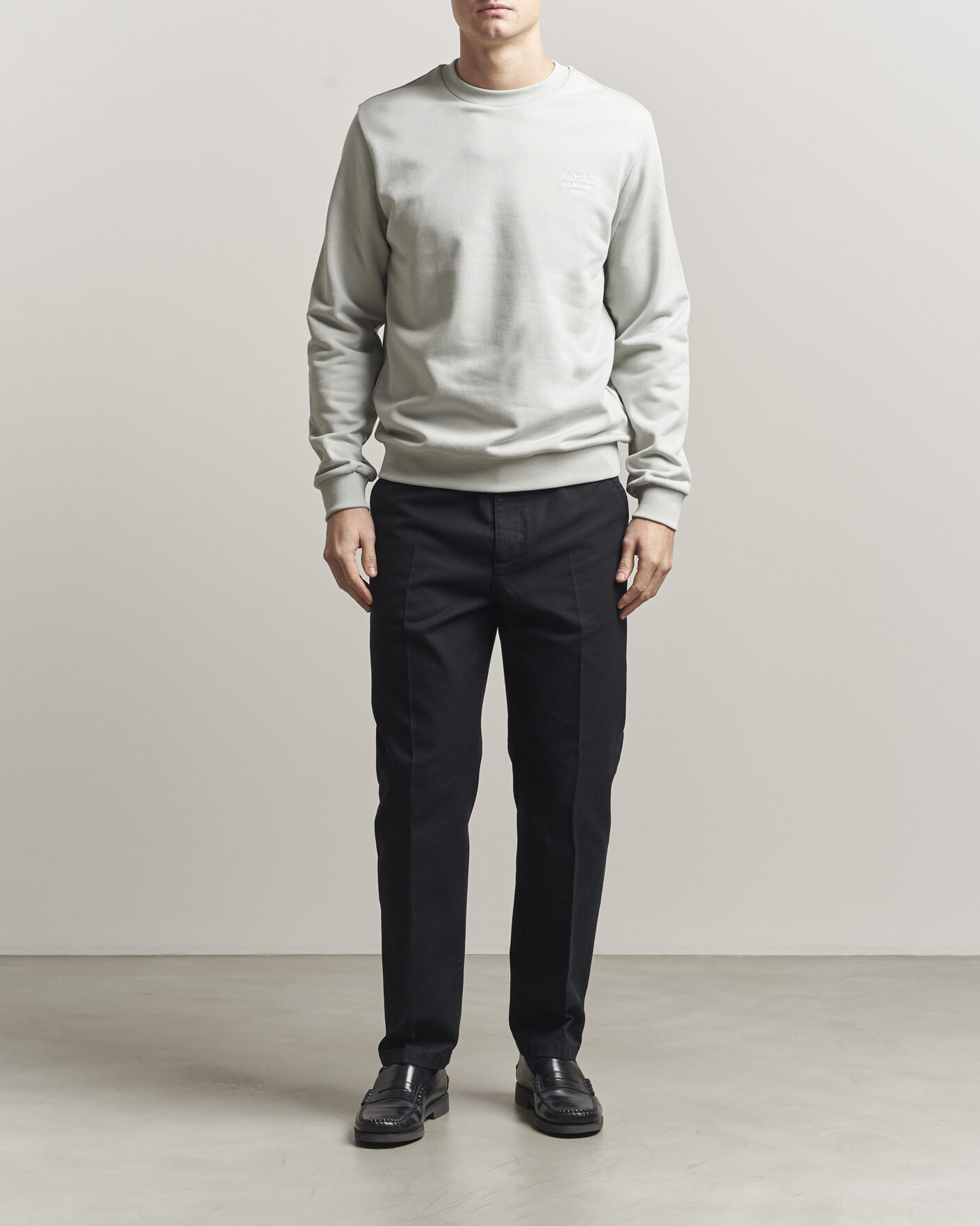 Hombres | Jerséis y prendas de punto | A.P.C. | Rue Madame Sweatshirt Light Green