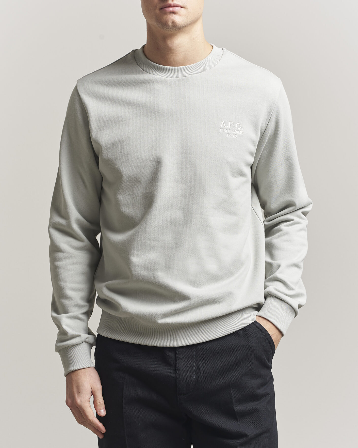 Hombres | Jerséis y prendas de punto | A.P.C. | Rue Madame Sweatshirt Light Green