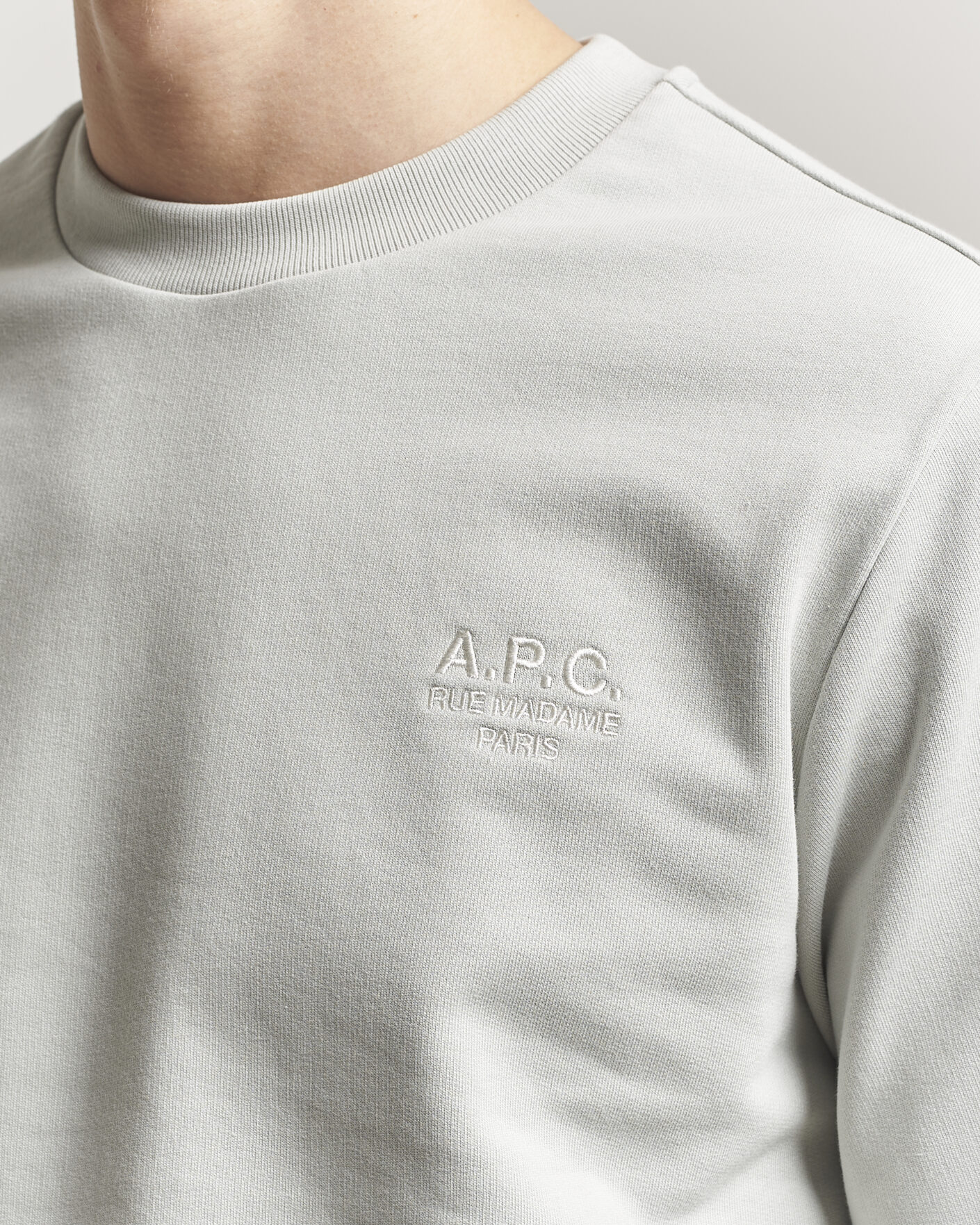 Hombres | Jerséis y prendas de punto | A.P.C. | Rue Madame Sweatshirt Light Green