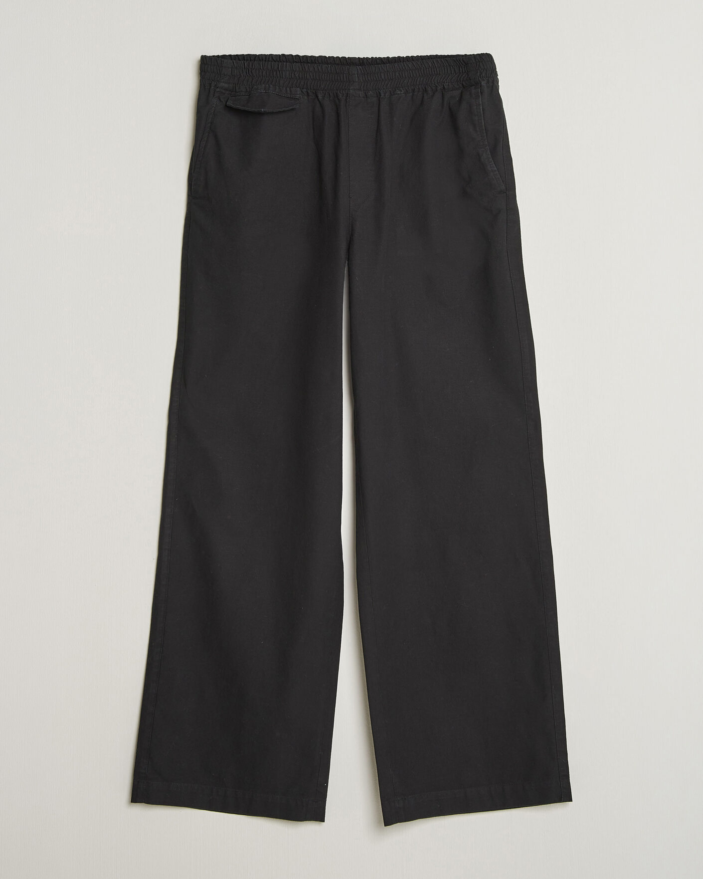Hombres | Pantalones | A.P.C. | Lou Cotton/Linen Drawstring Trousers Faded Black