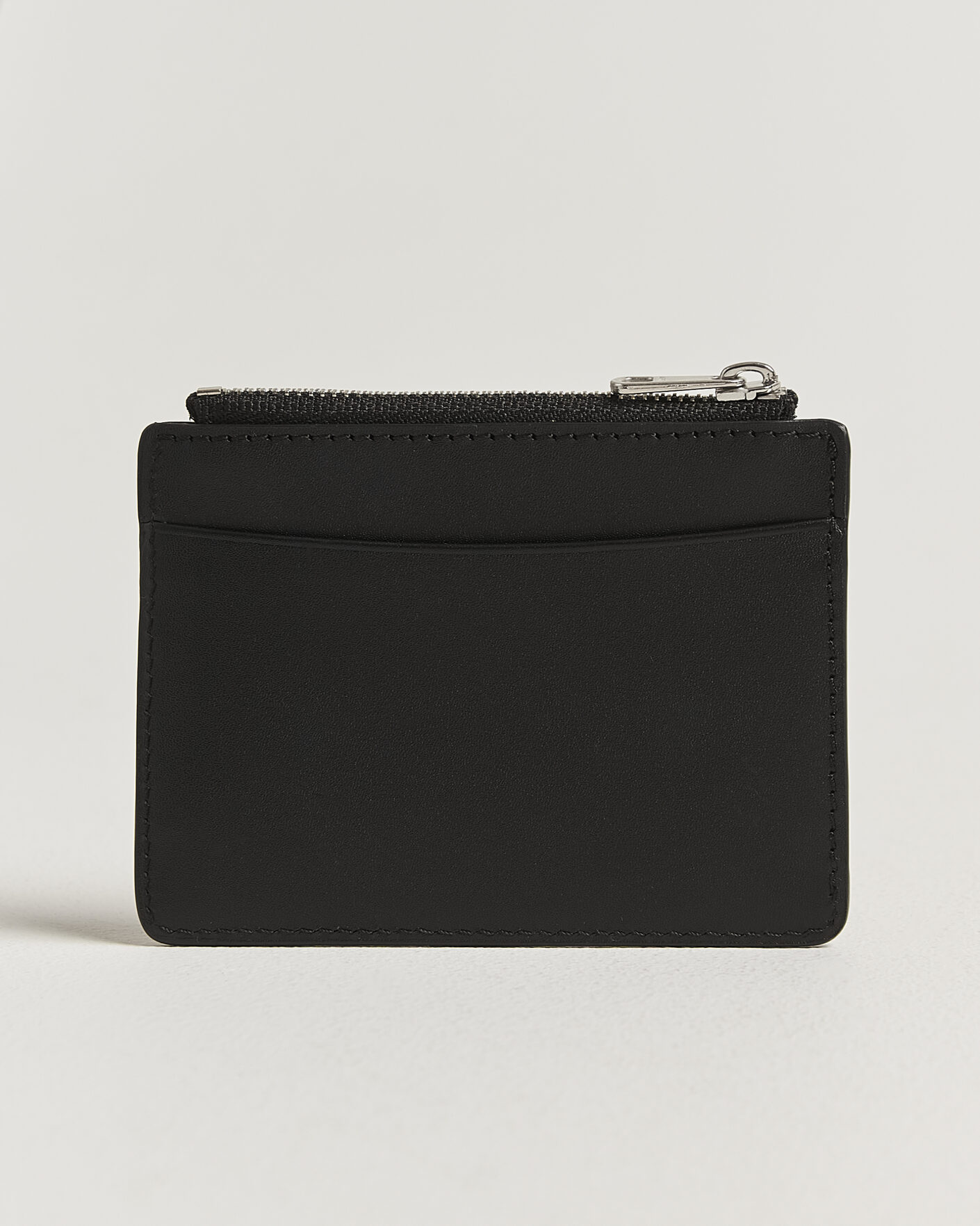 Hombres | Billeteras | A.P.C. | Zip Calf Leather Card Holder Black