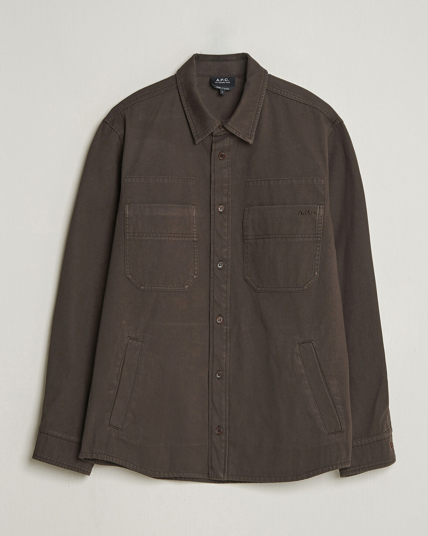 Hombres | Camisas | A.P.C. | Noah Cotton Overshirt Dark Brown
