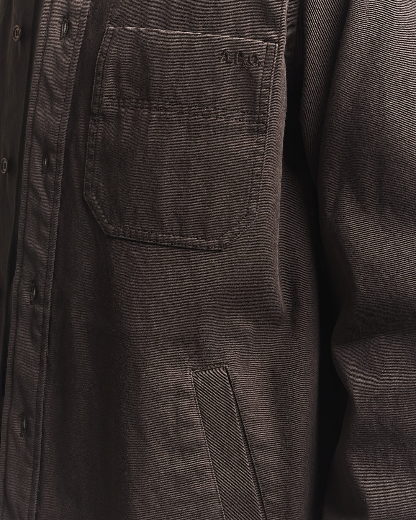 Hombres | Camisas | A.P.C. | Noah Cotton Overshirt Dark Brown