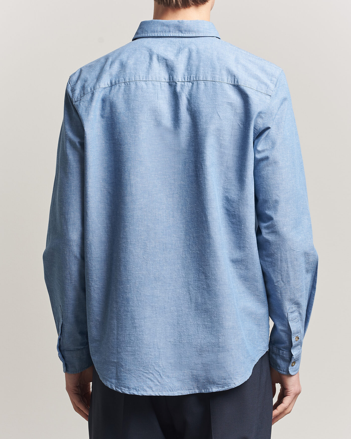 Hombres | Camisas | A.P.C. | Harris Cotton/Linen Shirt Blue