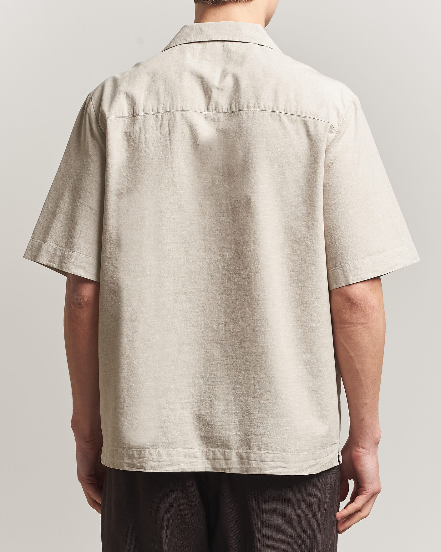 Hombres | Camisas | A.P.C. | Jude Cotton/Linen Short Sleeve Shirt Sage Green