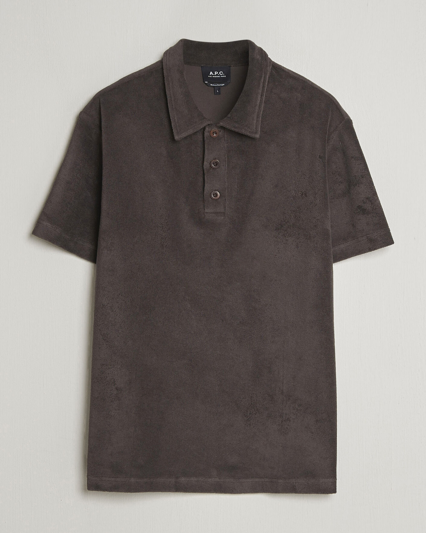 Hombres | Polos | A.P.C. | Julian Cotton Knitted Polo Brown
