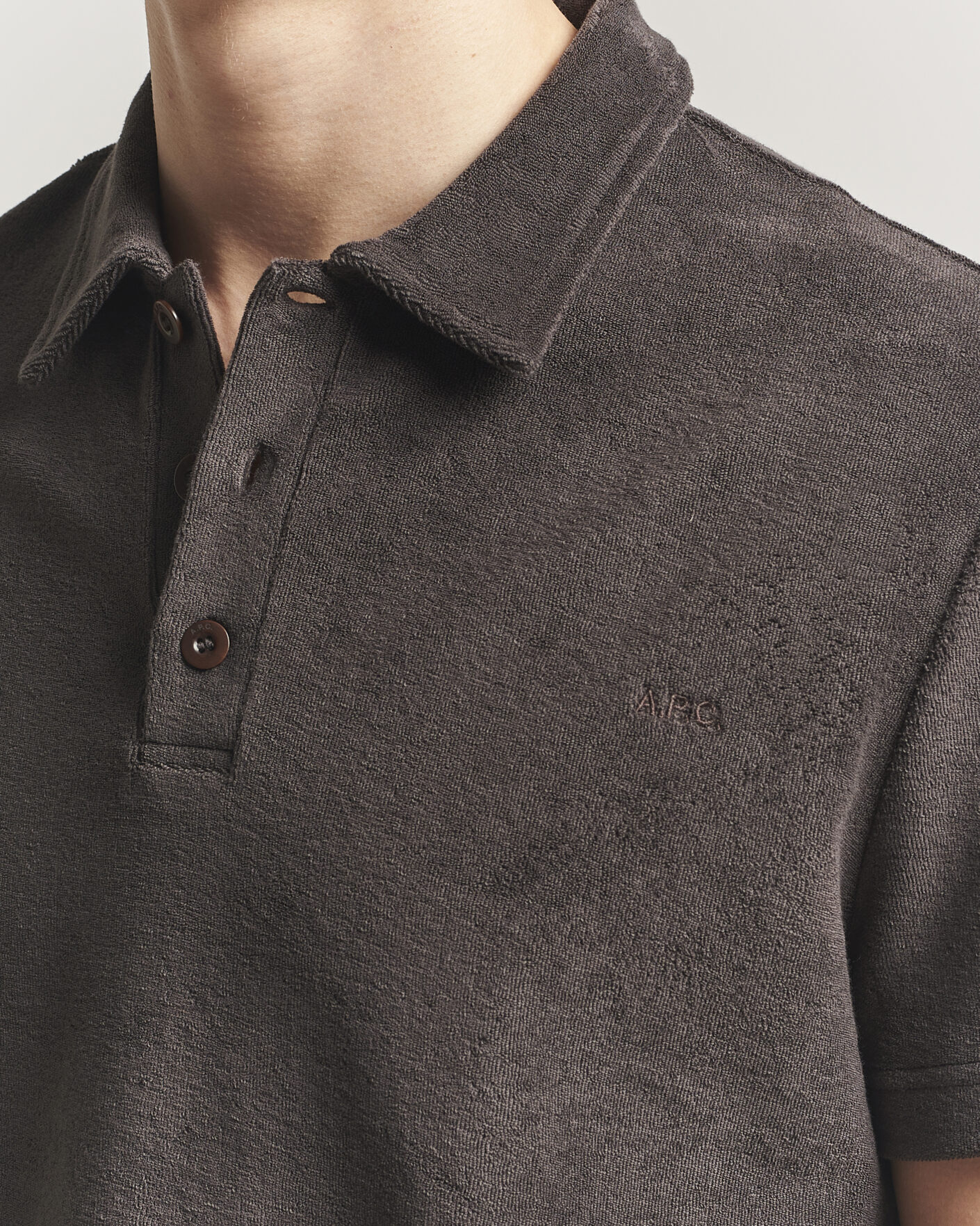 Hombres | Polos | A.P.C. | Julian Cotton Knitted Polo Brown