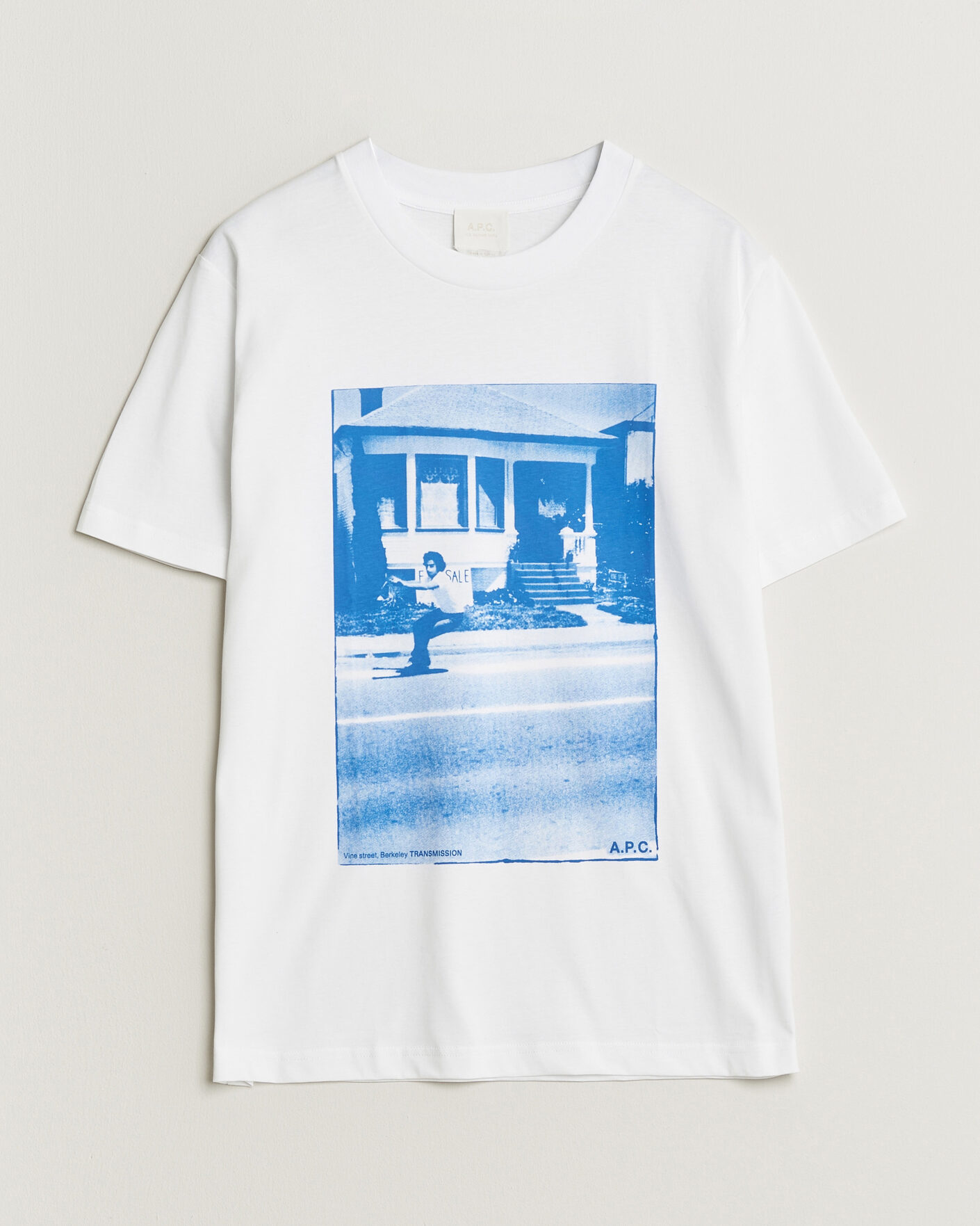Hombres | Camisetas | A.P.C. | Cali Printed T-Shirt Blue