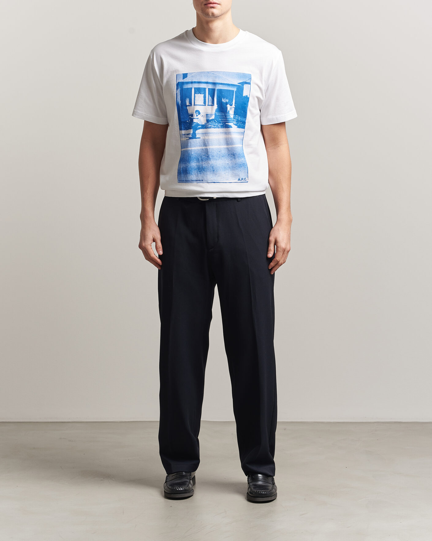 Hombres | Camisetas | A.P.C. | Cali Printed T-Shirt Blue