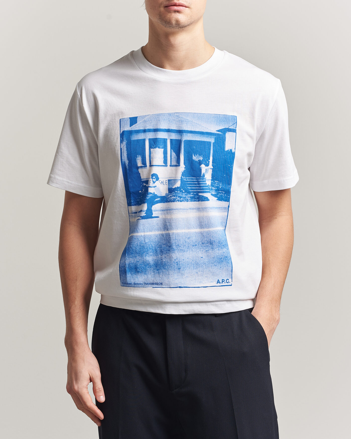 Hombres | Camisetas | A.P.C. | Cali Printed T-Shirt Blue