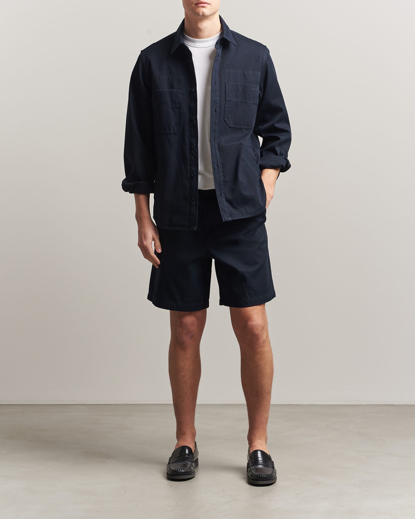 Hombres | Pantalones cortos | A.P.C. | Otis Cotton Chino Shorts Dark Navy