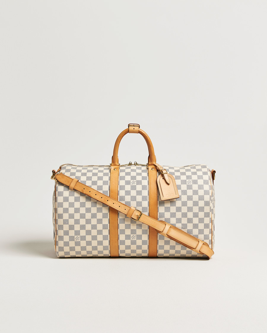Hombres | Pre-Owned & Vintage Bags | Louis Vuitton Pre-Owned | Keepall Bandouliére Damier Azur