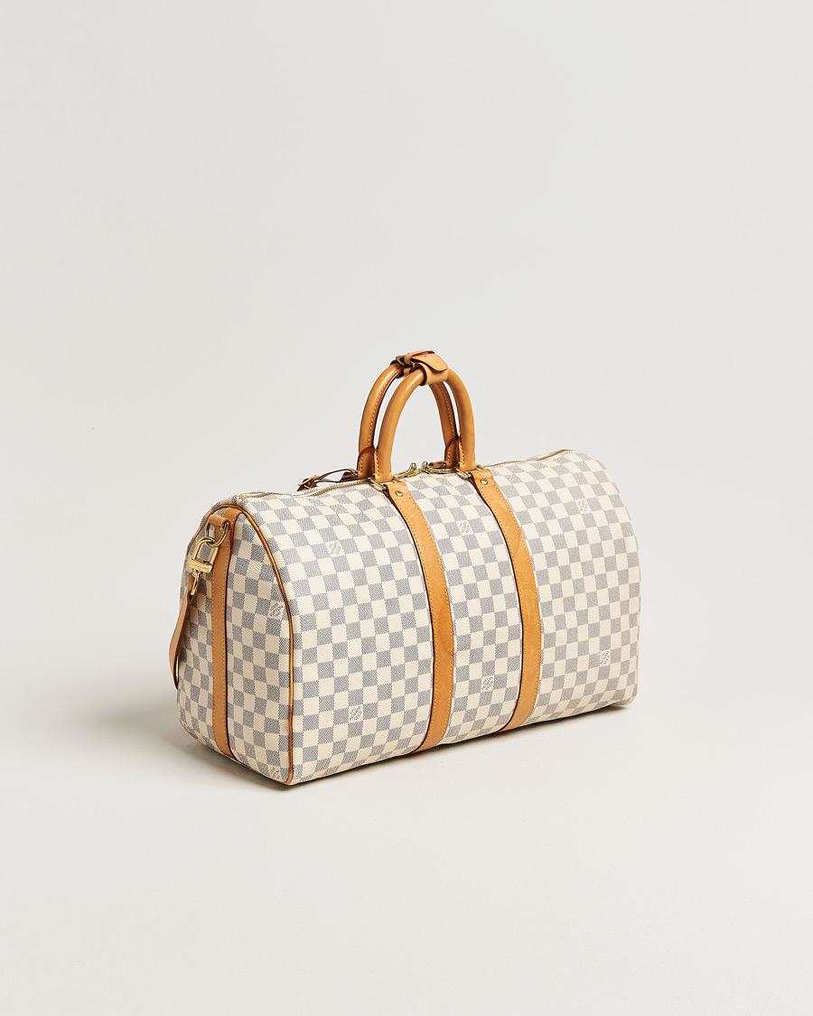 Hombres | Pre-Owned & Vintage Bags | Louis Vuitton Pre-Owned | Keepall Bandouliére Damier Azur