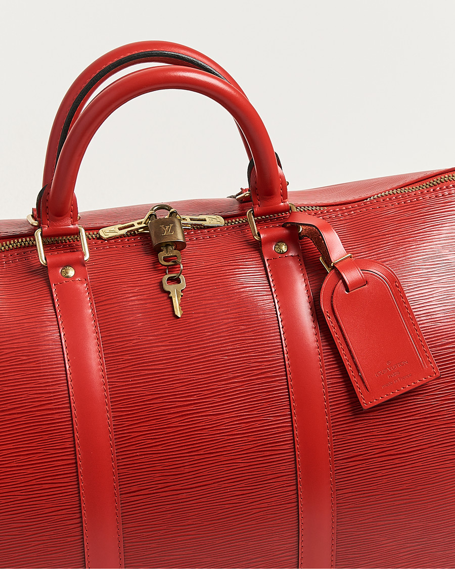 Hombres | Pre-Owned & Vintage Bags | Louis Vuitton Pre-Owned | Keepall 50 Epi Leather Red