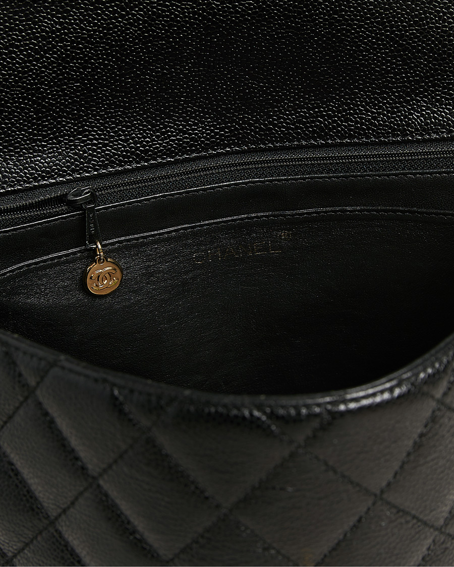 Hombres | Pre-Owned & Vintage Bags | Chanel Pre-Owned | Kelly Top Handle Bag Caviar Black