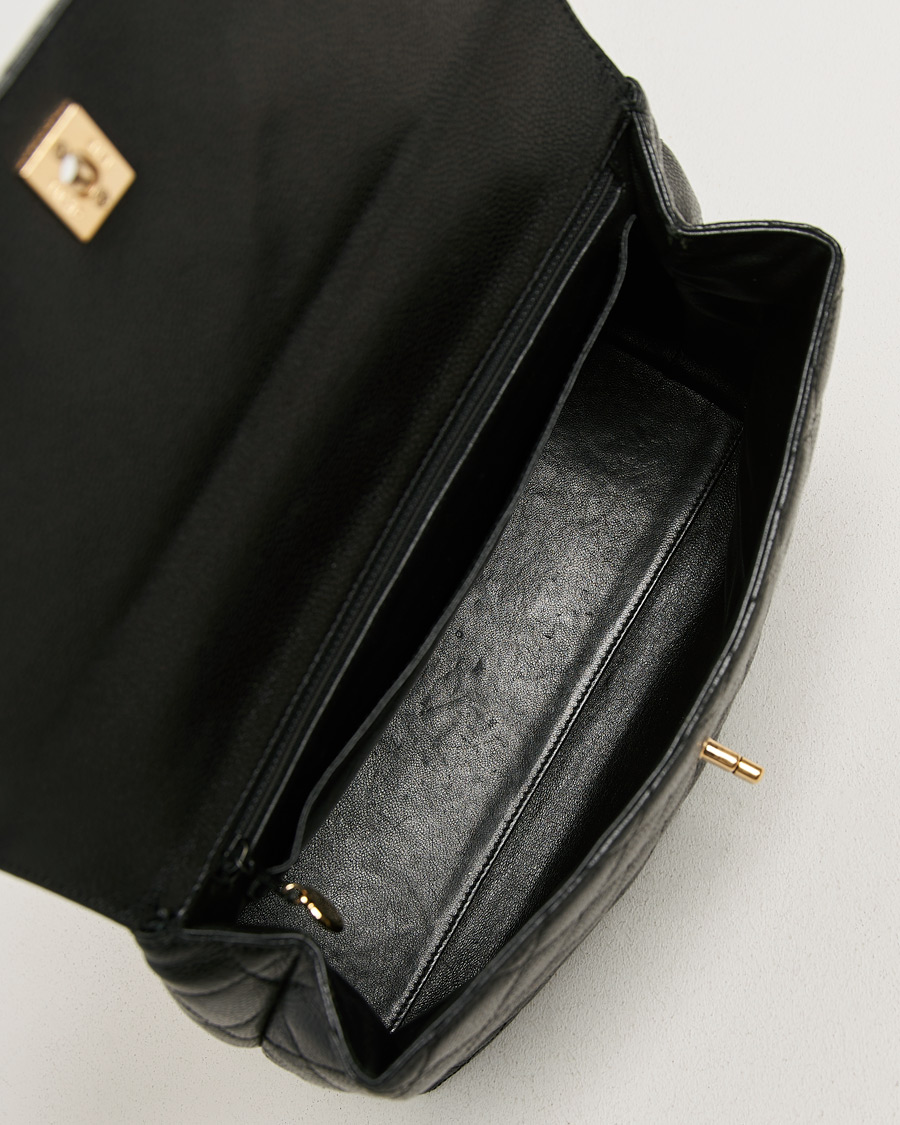 Hombres | Pre-Owned & Vintage Bags | Chanel Pre-Owned | Kelly Top Handle Bag Caviar Black