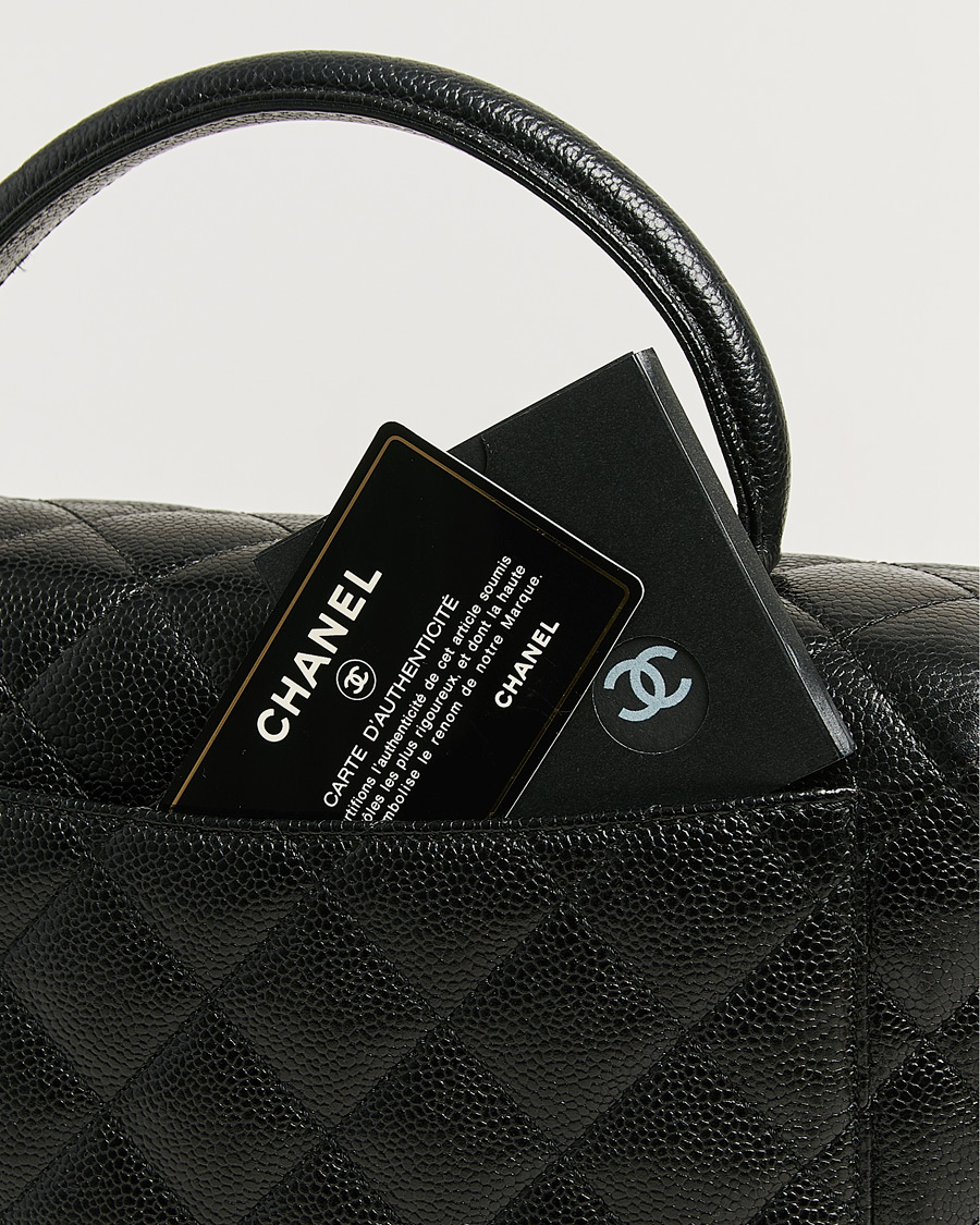 Hombres | Pre-Owned & Vintage Bags | Chanel Pre-Owned | Kelly Top Handle Bag Caviar Black