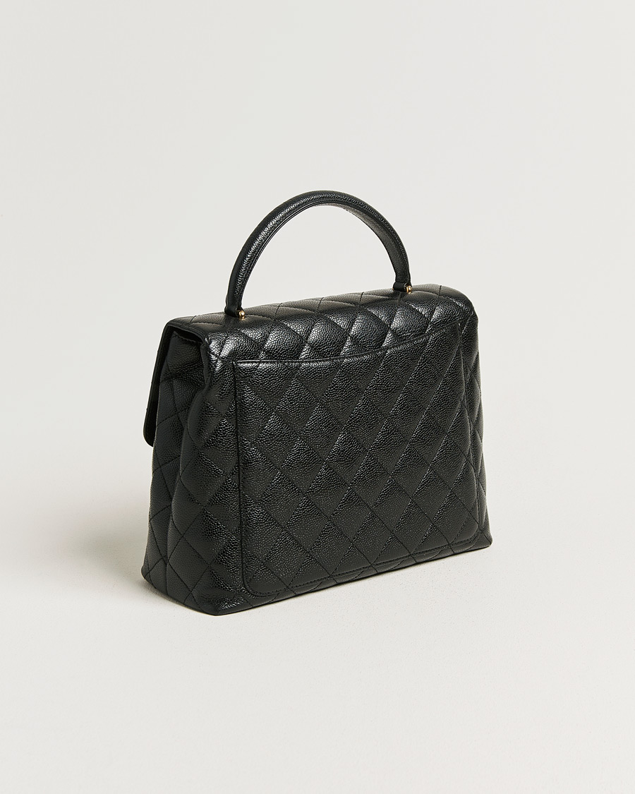 Hombres | Pre-Owned & Vintage Bags | Chanel Pre-Owned | Kelly Top Handle Bag Caviar Black