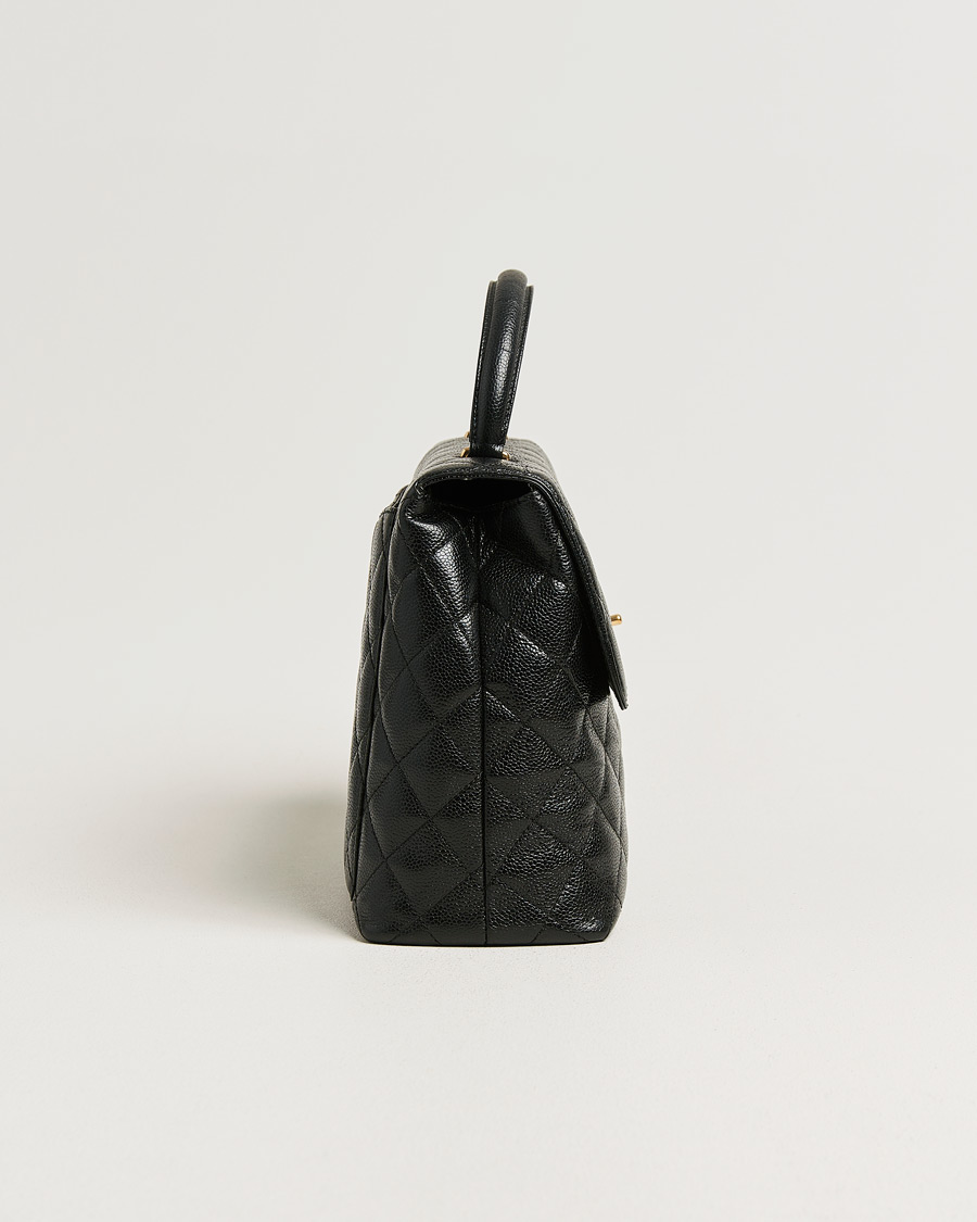 Hombres | Pre-Owned & Vintage Bags | Chanel Pre-Owned | Kelly Top Handle Bag Caviar Black