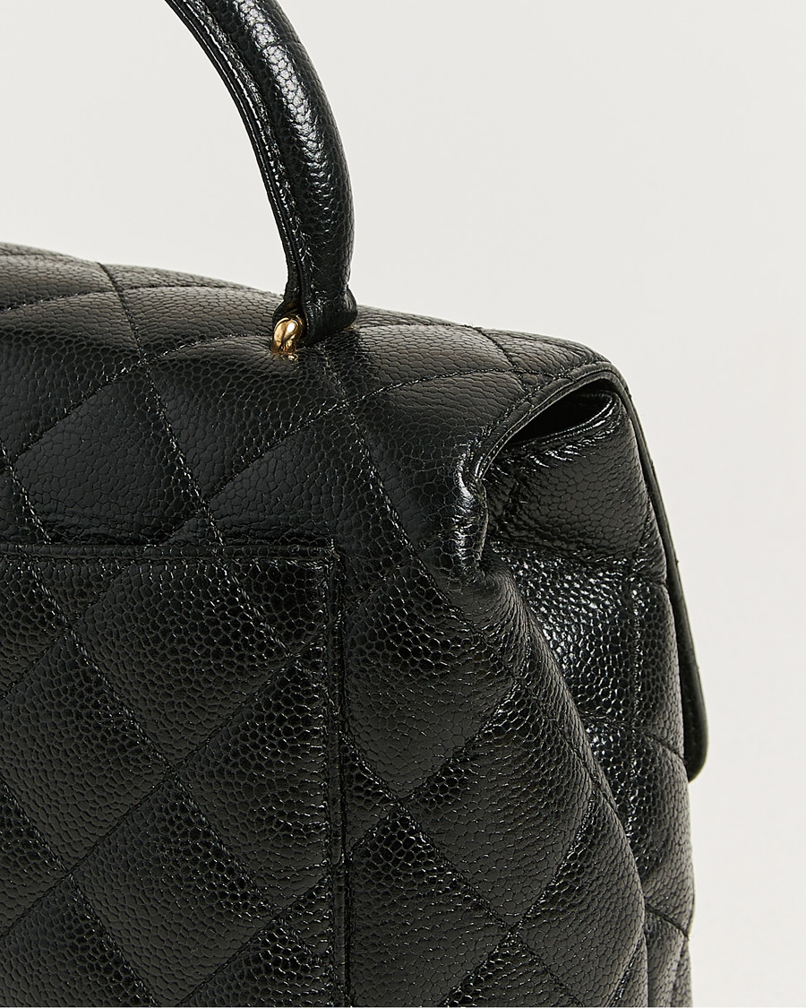 Hombres | Pre-Owned & Vintage Bags | Chanel Pre-Owned | Kelly Top Handle Bag Caviar Black