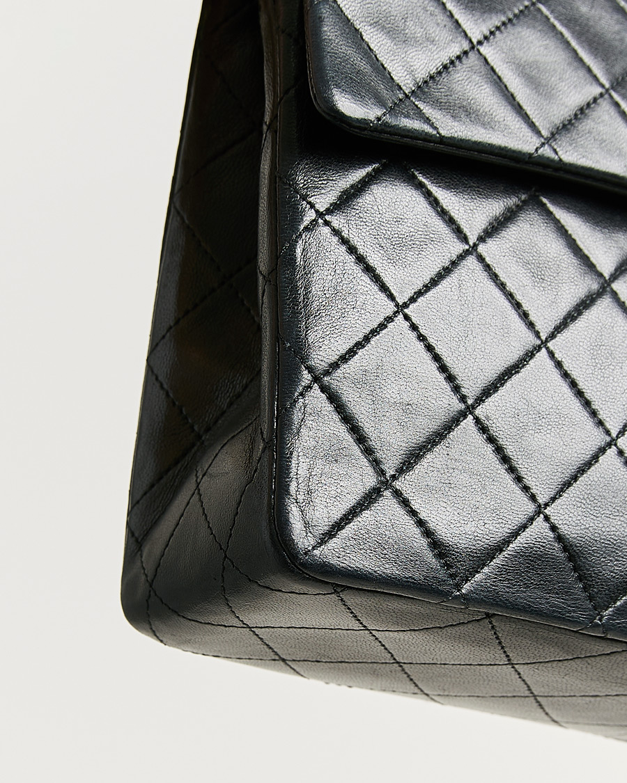 Hombres | Pre-Owned & Vintage Bags | Chanel Pre-Owned | Single Flap Bag Lambskin Black