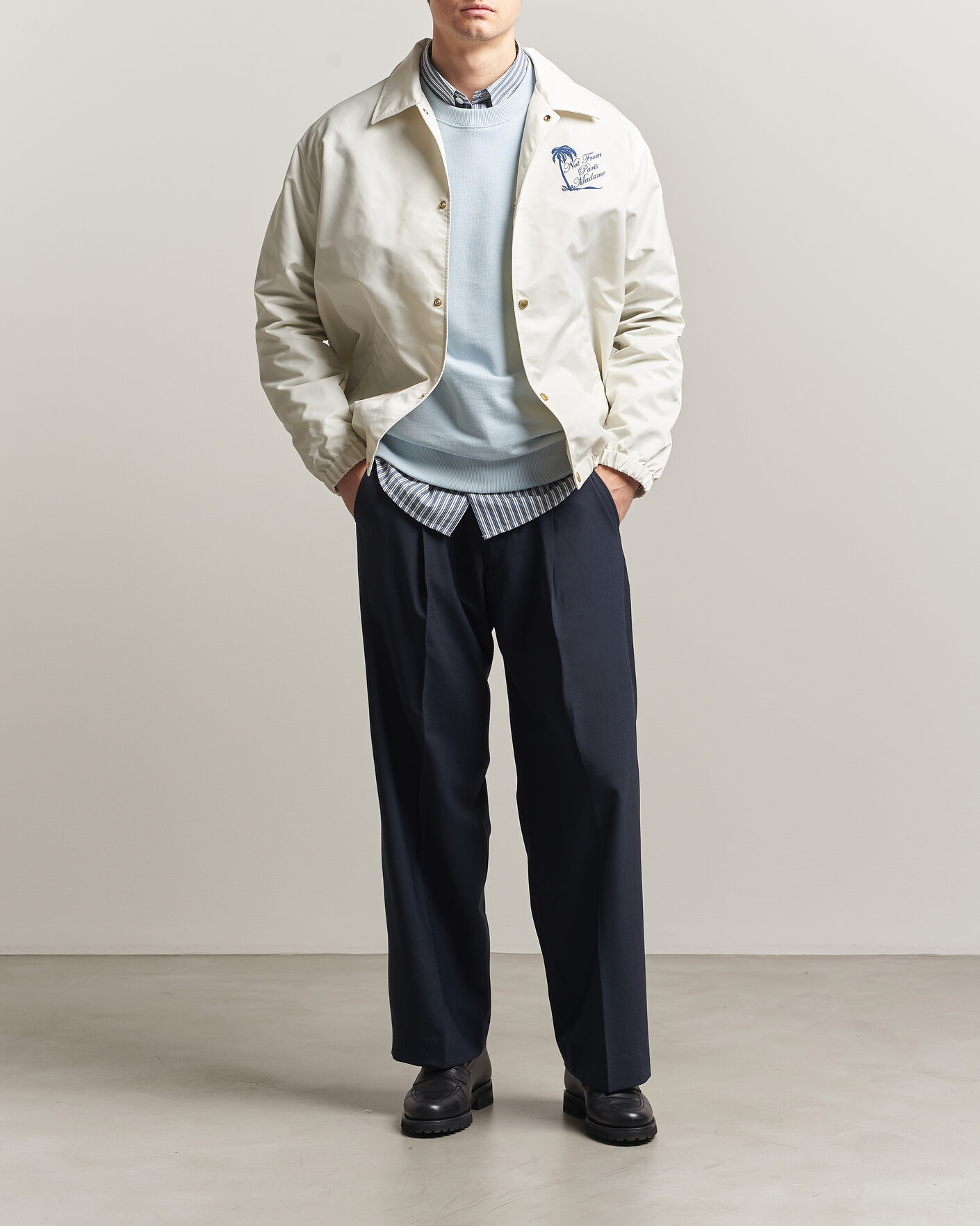 Hombres | Abrigos y chaquetas | Drôle de Monsieur | Palmier Slogan Coach Jacket Off White