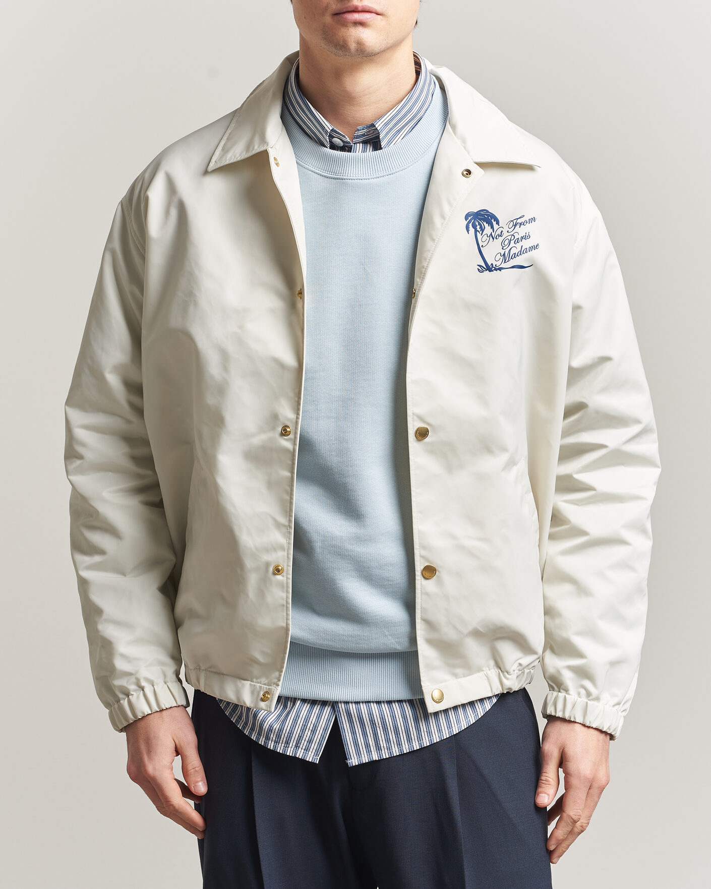 Hombres | Abrigos y chaquetas | Drôle de Monsieur | Palmier Slogan Coach Jacket Off White