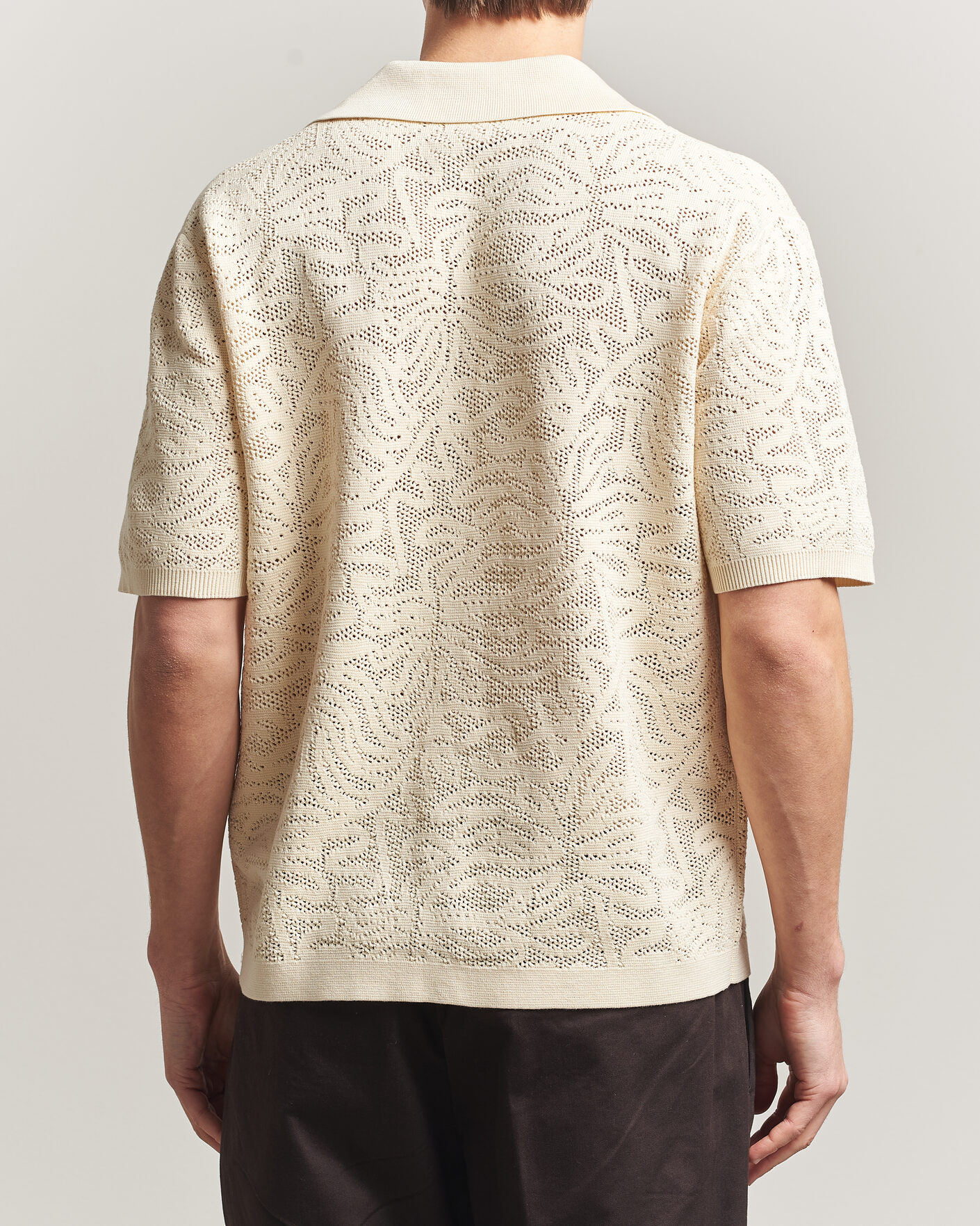 Hombres | Camisas | Drôle de Monsieur | Knitted Resort Shirt Off White