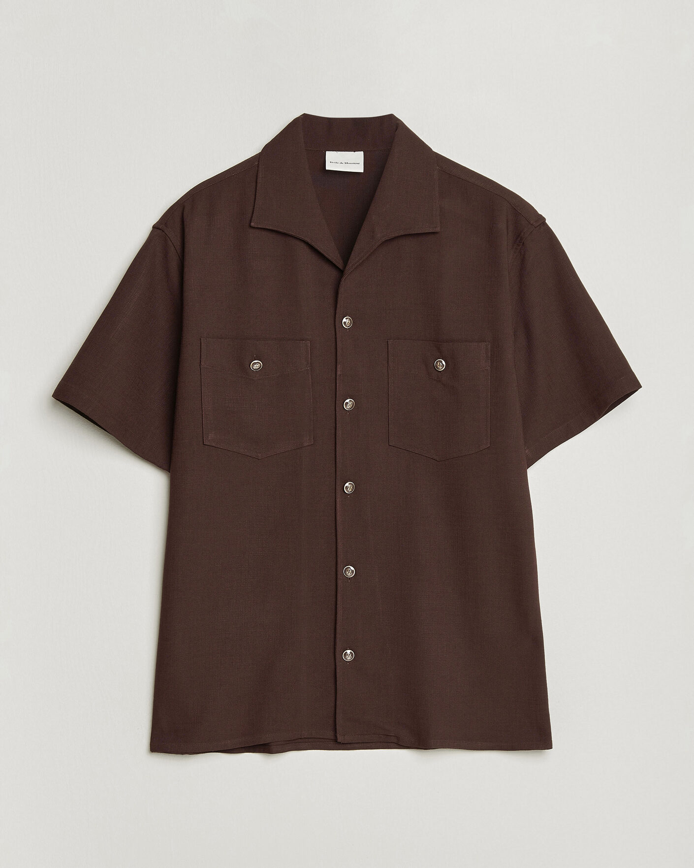 Hombres | Camisas | Drôle de Monsieur | Viscose Resort Shirt Brown