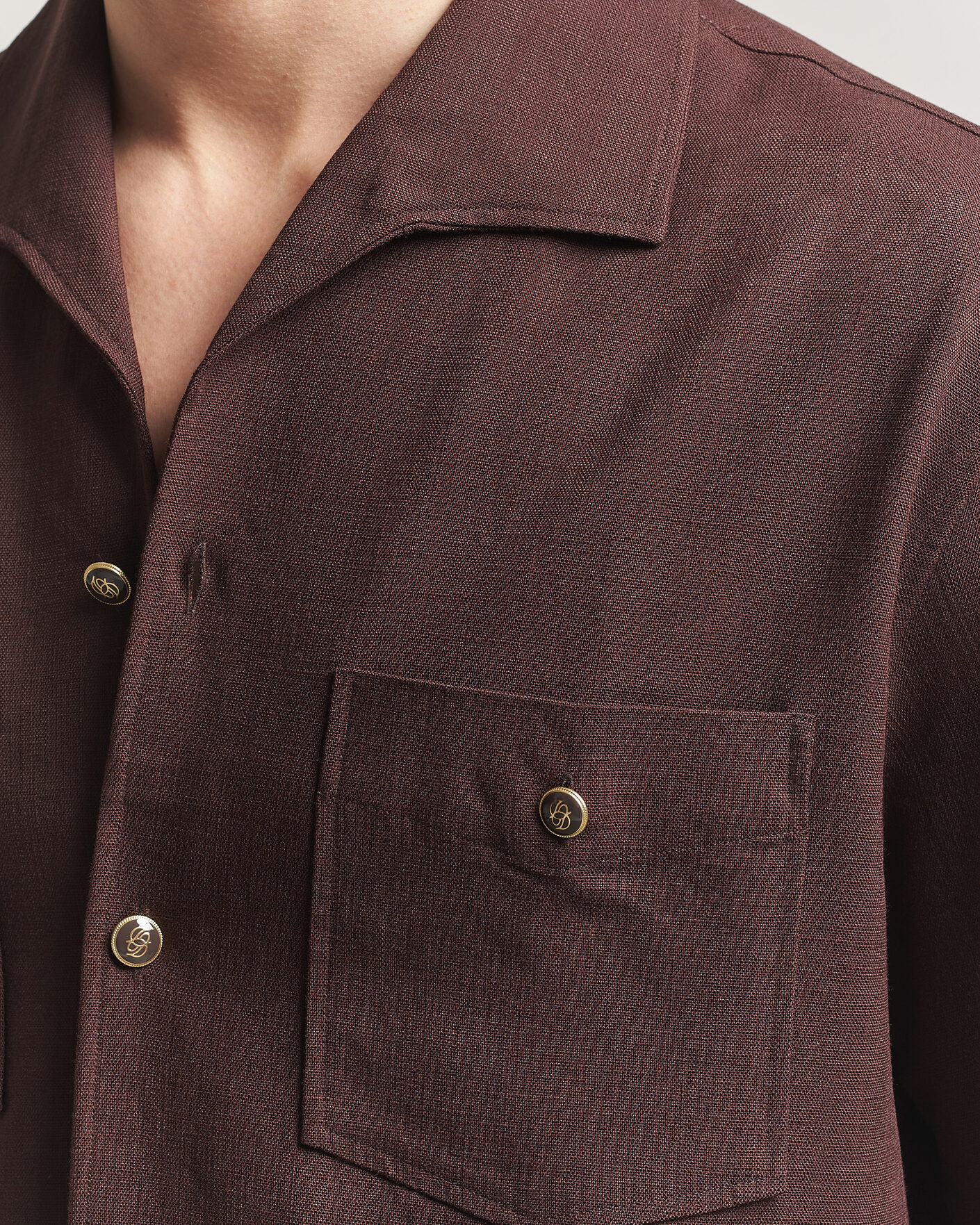 Hombres | Camisas | Drôle de Monsieur | Viscose Resort Shirt Brown