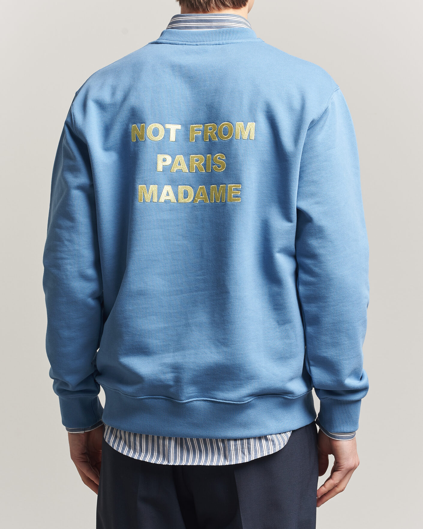 Hombres | Jerséis y prendas de punto | Drôle de Monsieur | Slogan Sweatshirt Atlantic Blue