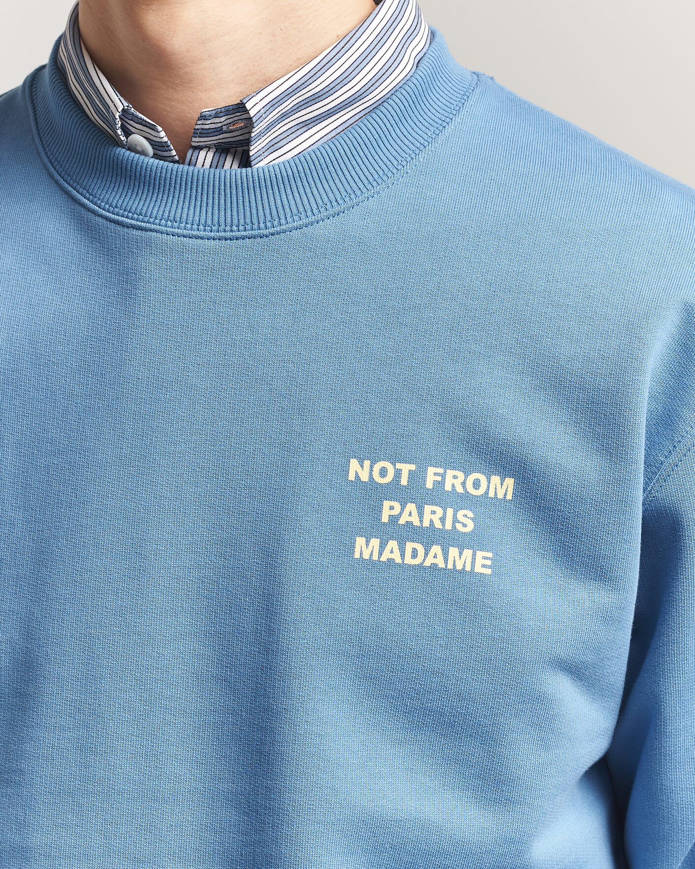 Hombres | Jerséis y prendas de punto | Drôle de Monsieur | Slogan Sweatshirt Atlantic Blue