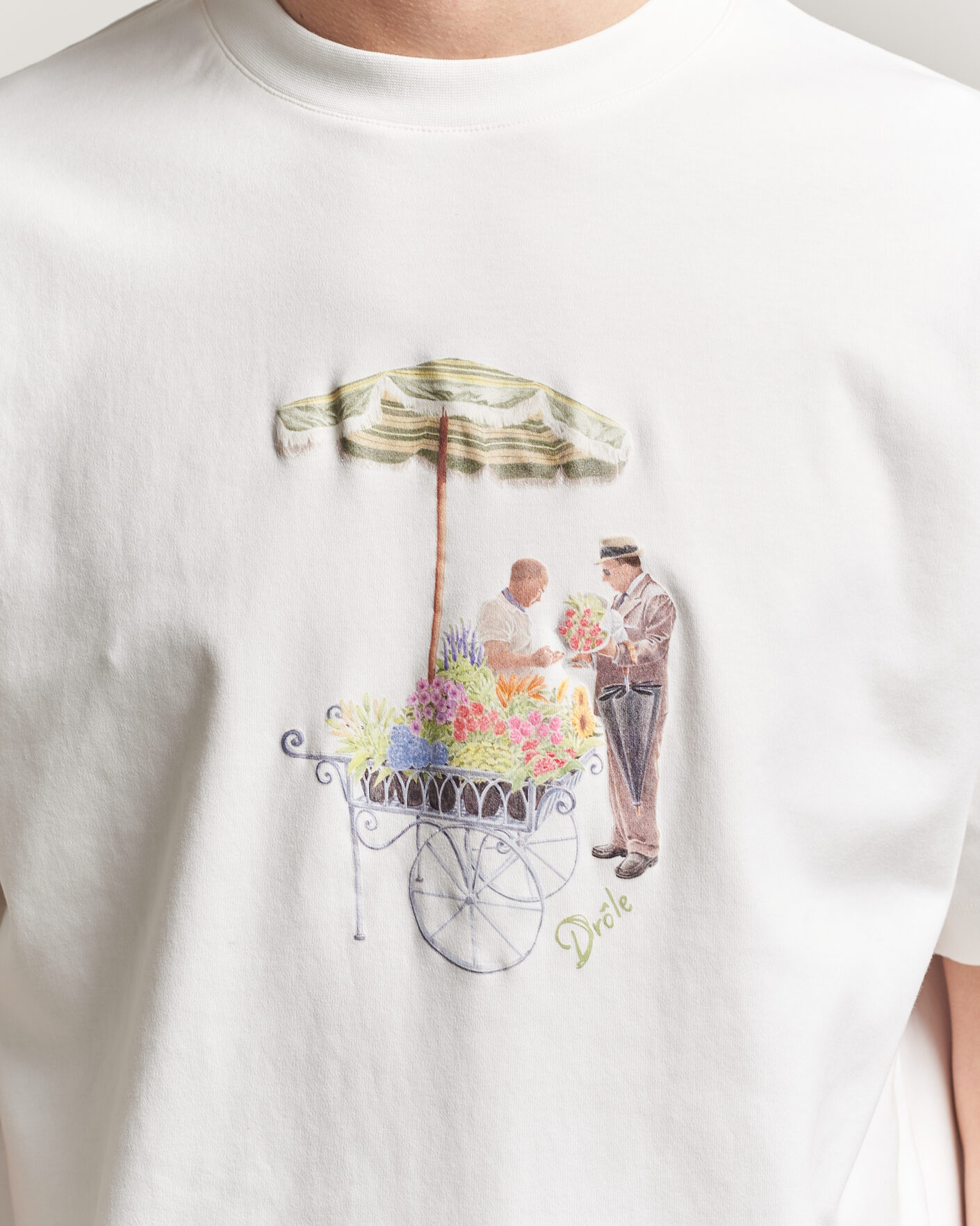 Hombres | Camisetas | Drôle de Monsieur | Fleuriste T-Shirt Off White