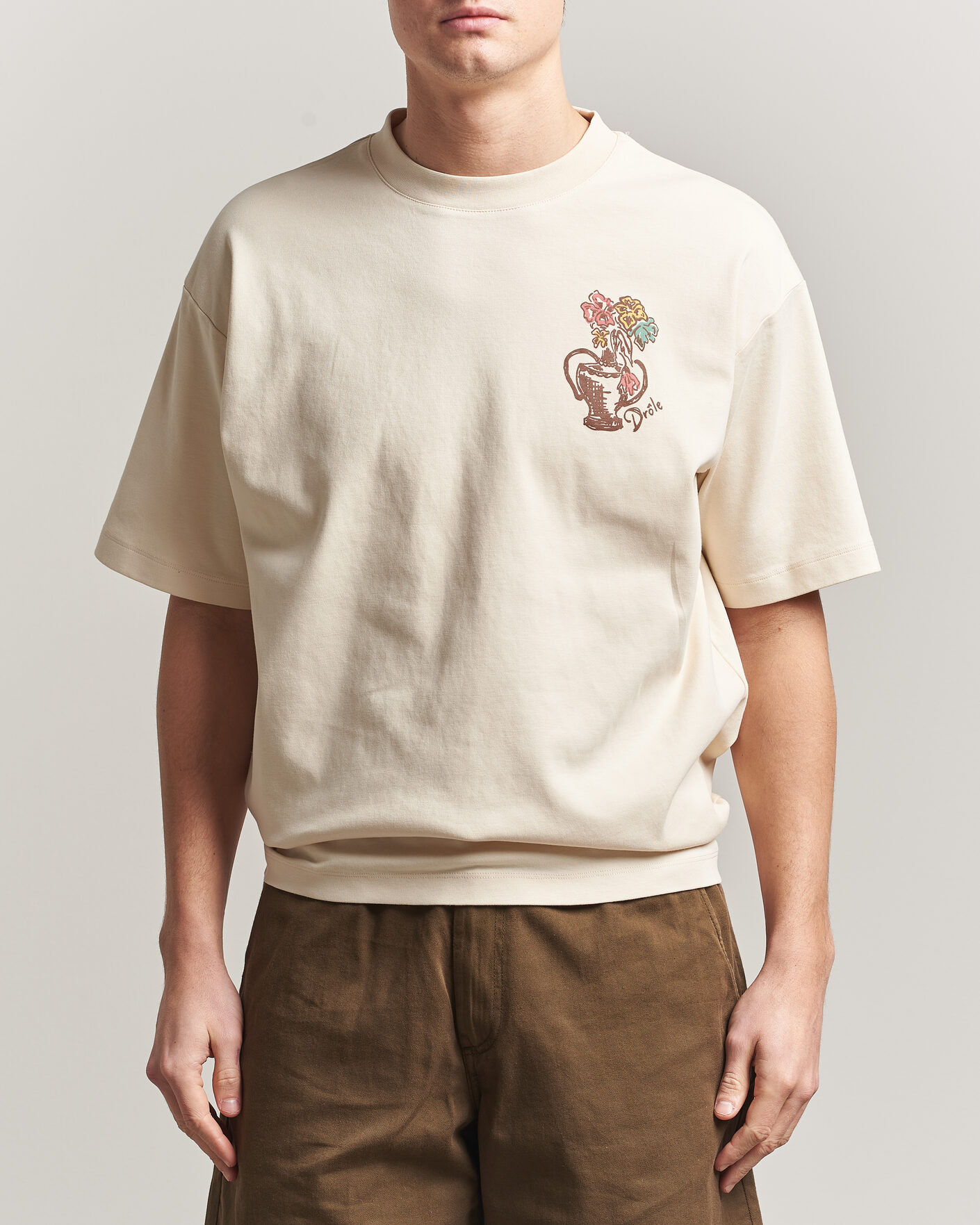 Hombres | Camisetas | Drôle de Monsieur | Vase Havana T-Shirt Sand