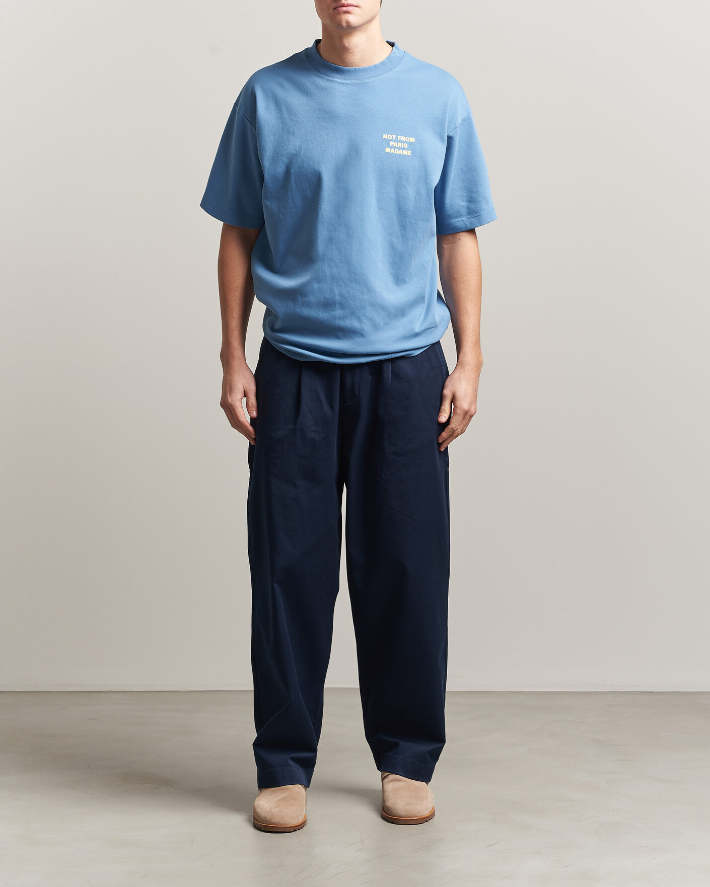 Hombres | Camisetas | Drôle de Monsieur | Slogan T-Shirt Atlantic Blue