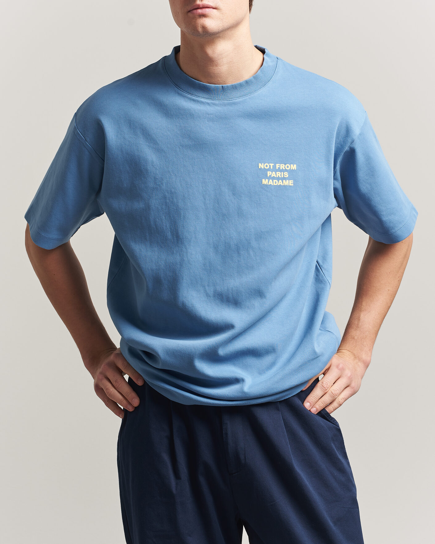 Hombres | Camisetas | Drôle de Monsieur | Slogan T-Shirt Atlantic Blue