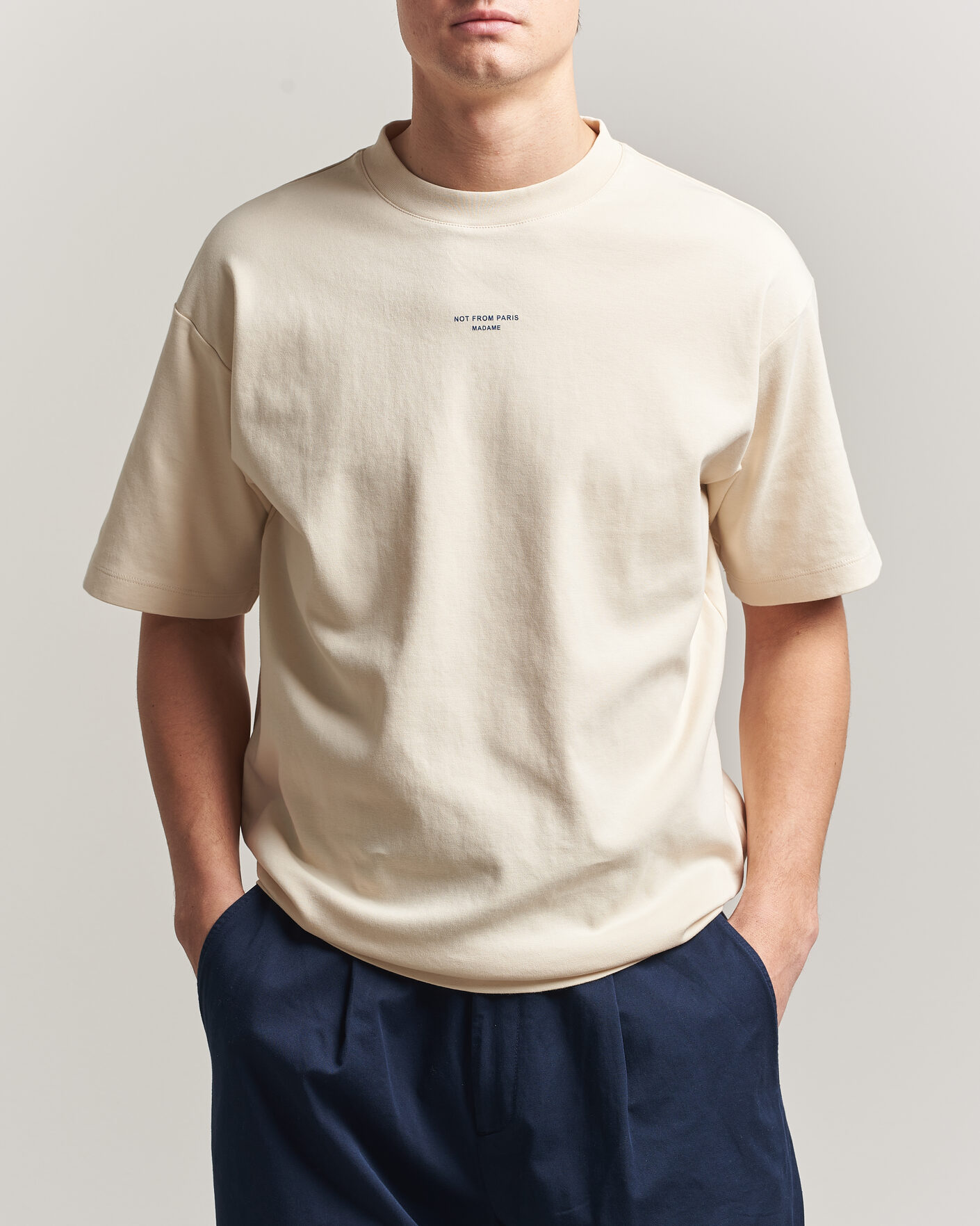 Hombres | Camisetas | Drôle de Monsieur | Classic Slogan T-Shirt Sand