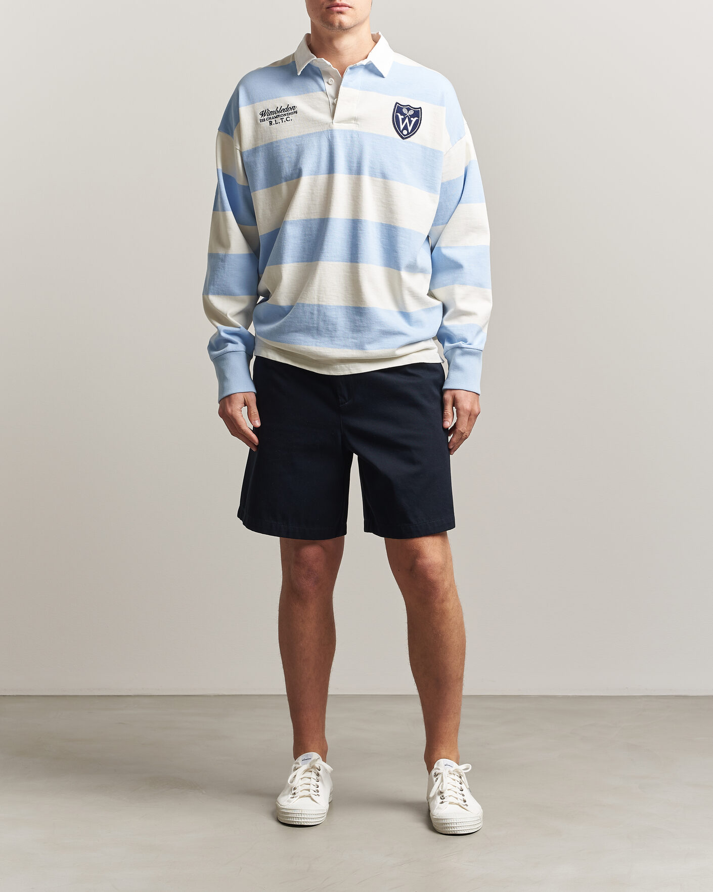 Hombres | Jerséis y prendas de punto | Polo Ralph Lauren | Striped Rugby Pullover Office Blue/Deckwash White