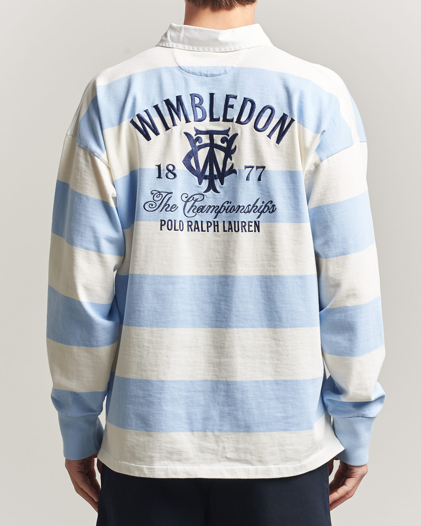 Hombres | Jerséis y prendas de punto | Polo Ralph Lauren | Striped Rugby Pullover Office Blue/Deckwash White