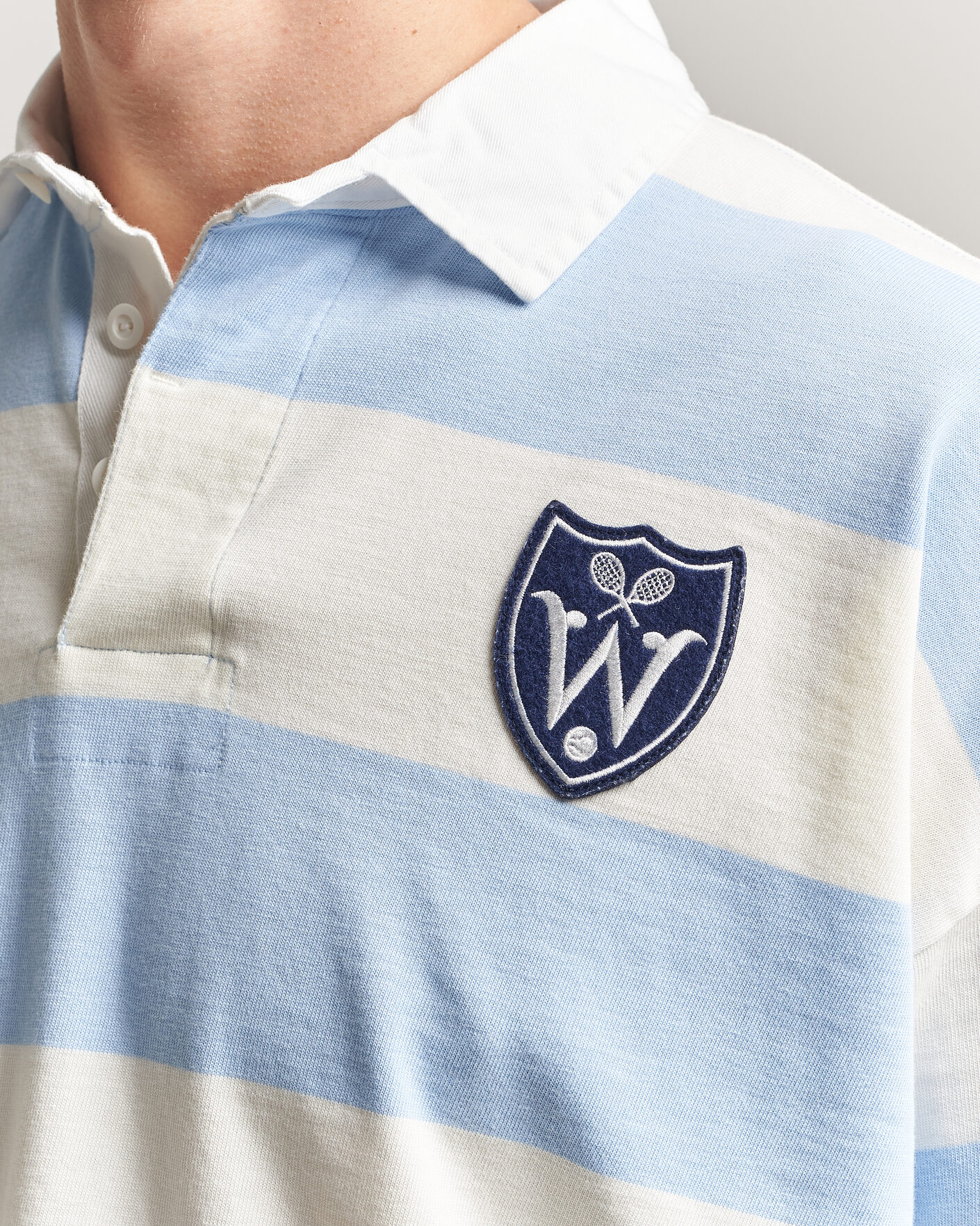 Hombres | Jerséis y prendas de punto | Polo Ralph Lauren | Striped Rugby Pullover Office Blue/Deckwash White