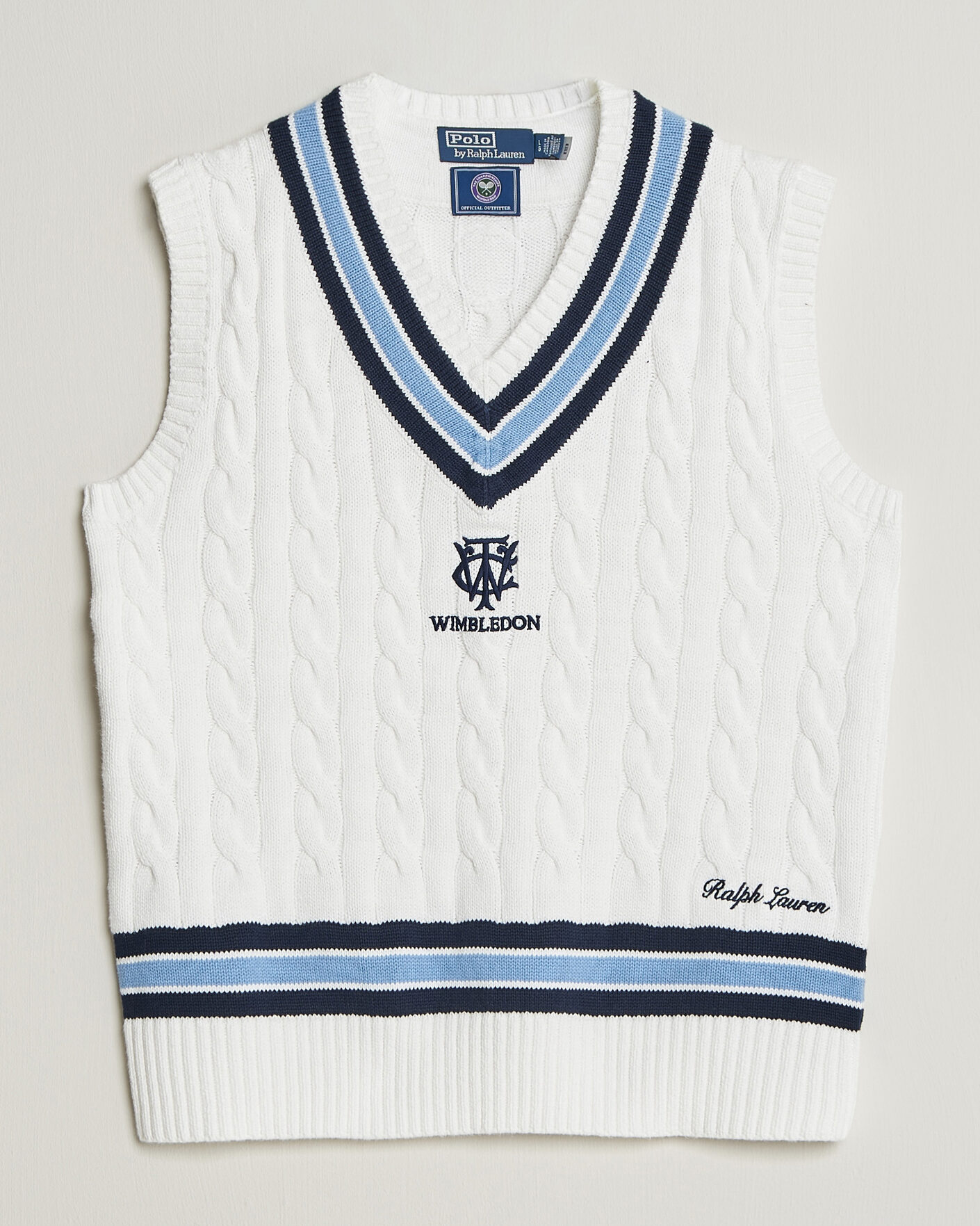 Hombres | Jerséis y prendas de punto | Polo Ralph Lauren | Cotton Cable Vest Cream Combo