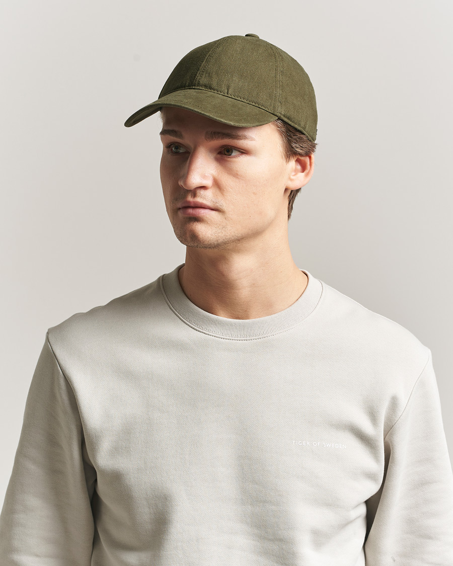 Hombres | Sombreros y gorras | Tiger of Sweden | Hent Washed Cap Kalamata Green