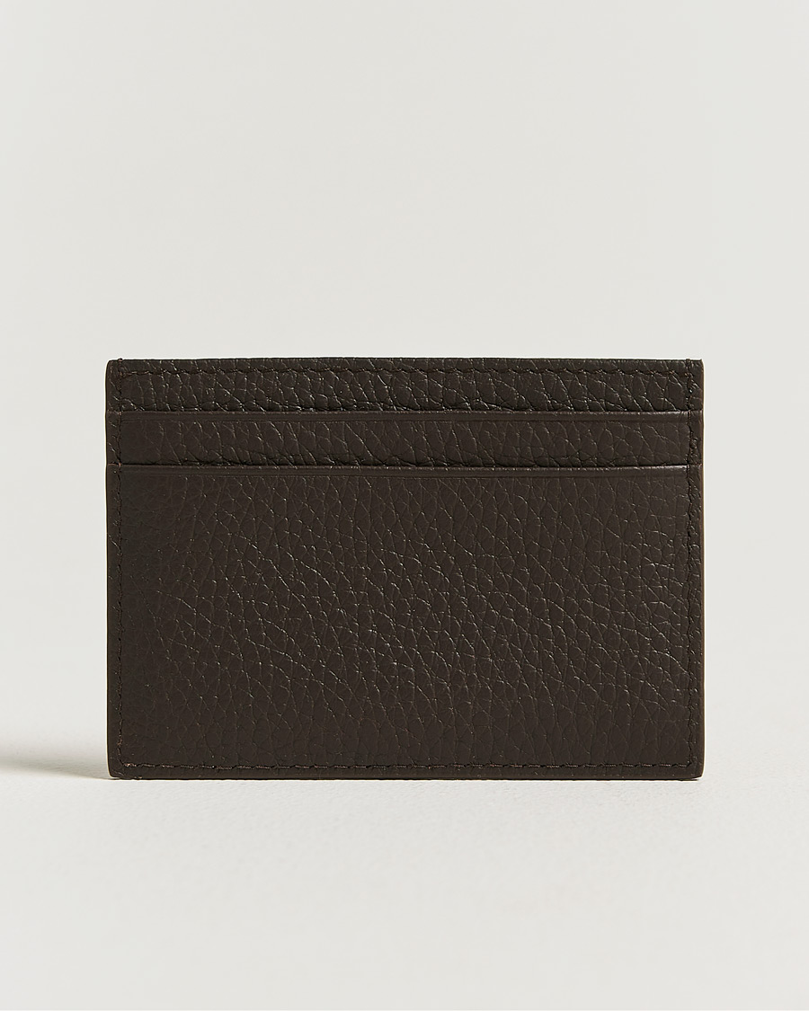Hombres | Billeteras | Tiger of Sweden | Wharf Leather Card Holder Dark Brown