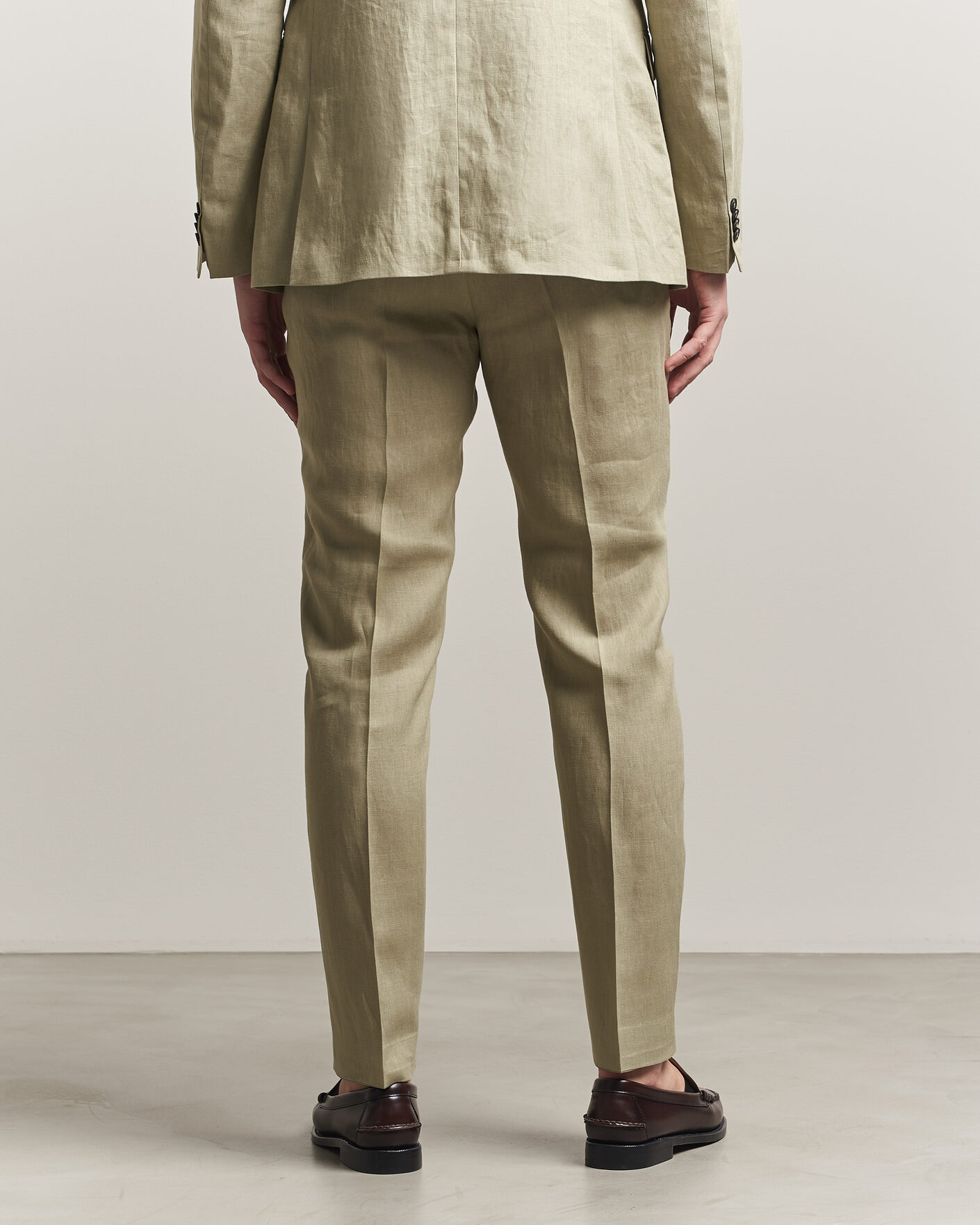 Hombres | Pantalones | Tiger of Sweden | Tenuta Linen Suit Trousers Mole