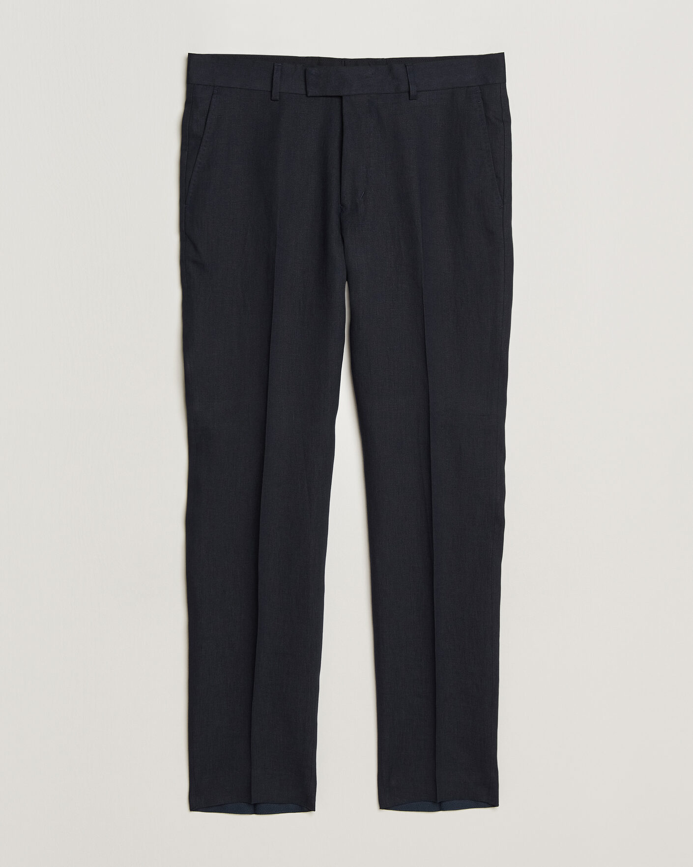 Hombres | Pantalones | Tiger of Sweden | Tenuta Linen Suit Trousers Midnight Blue